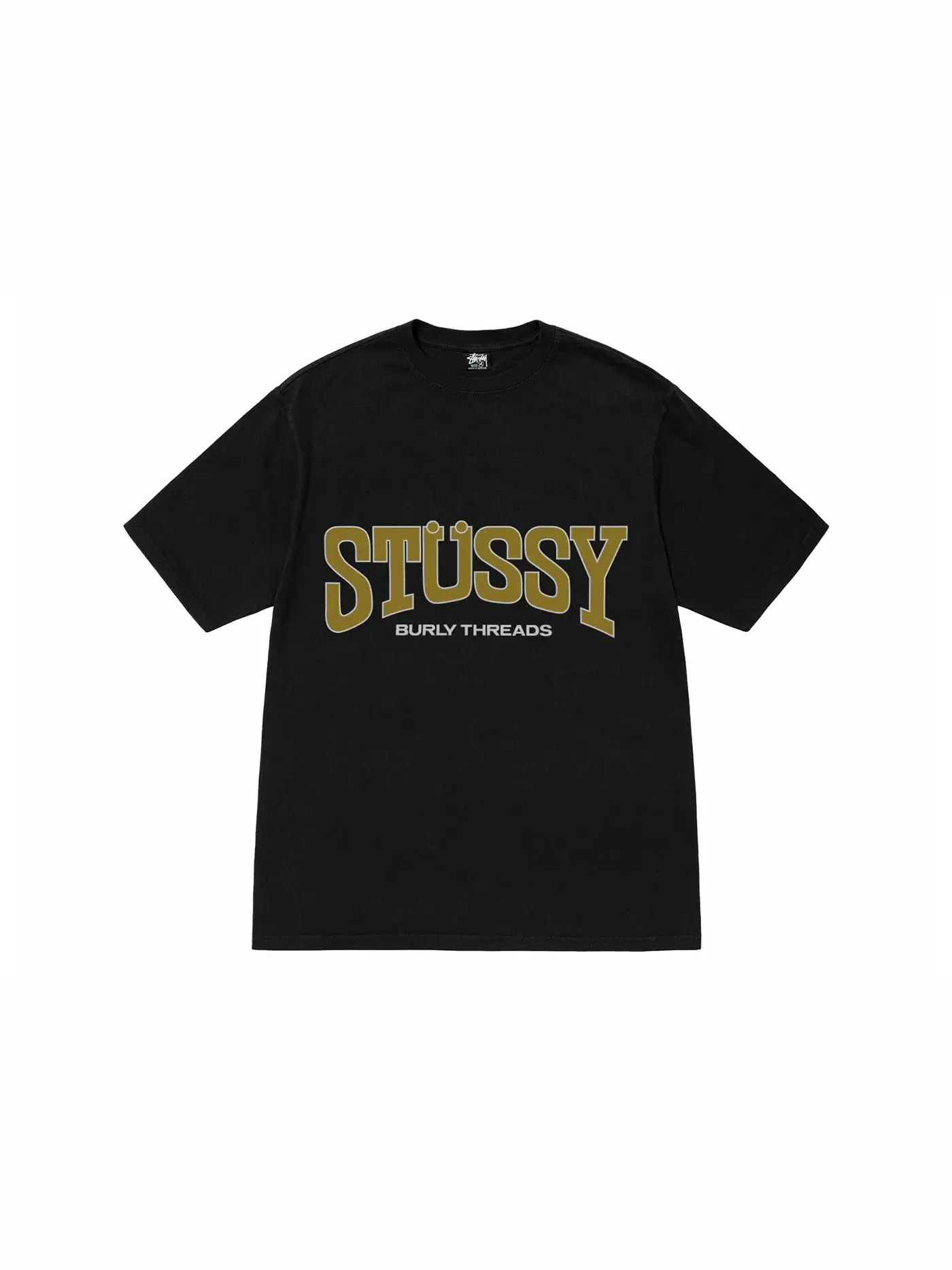 Мужская футболка с пигментным окрашиванием Tee Stussy — изображение 1 из 2, черный