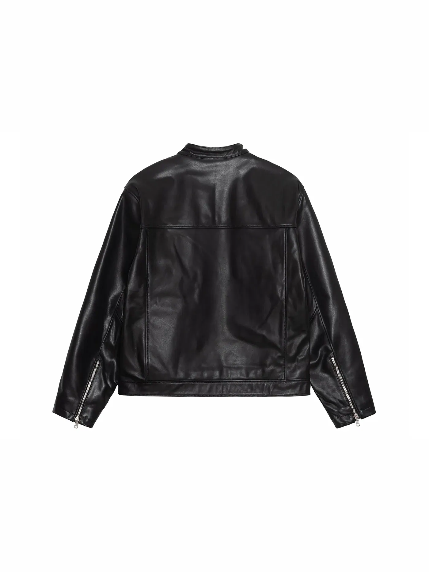 Мужская кожаная куртка Cafe Racer Stussy — изображение 2 из 2, черный