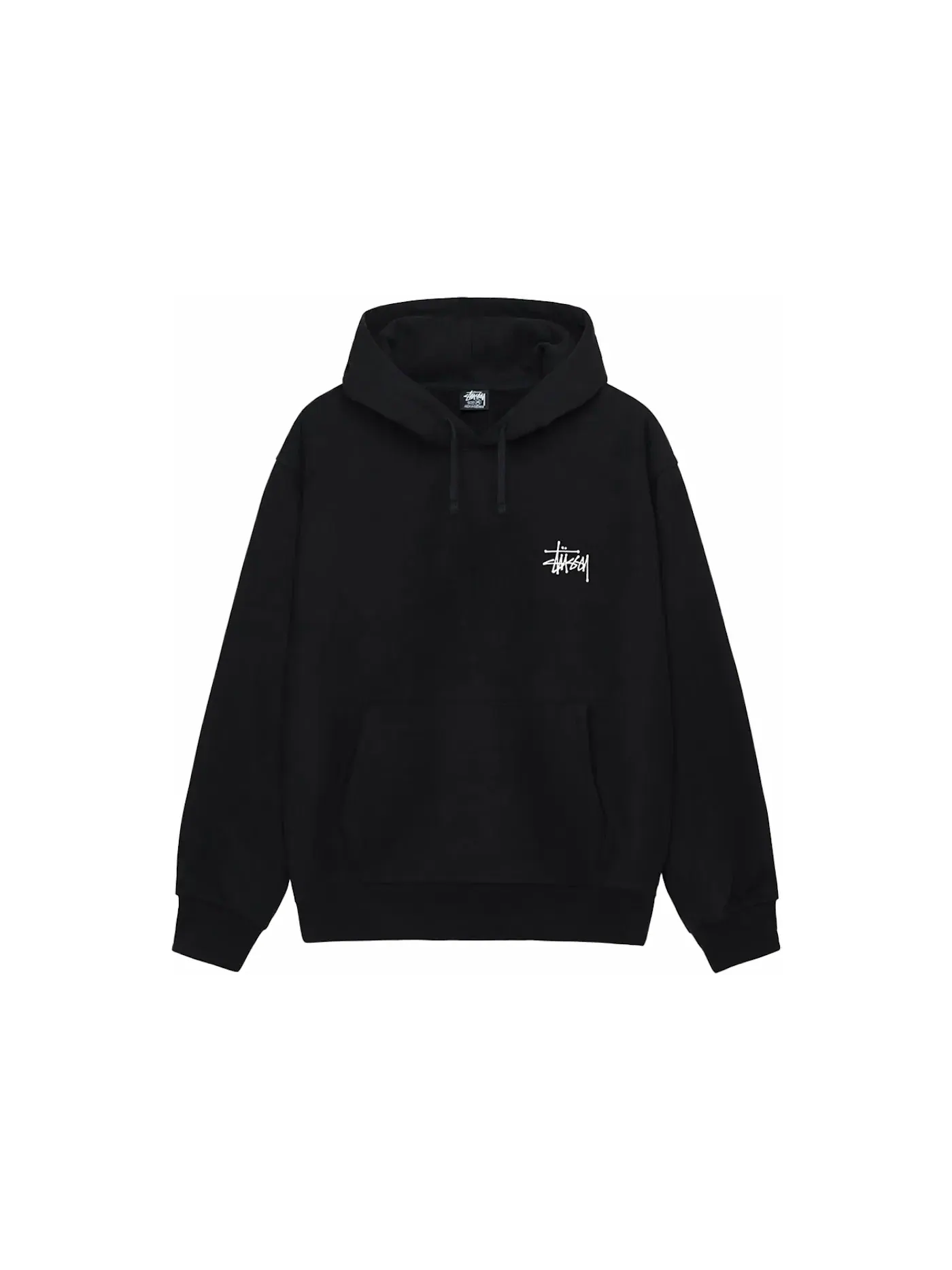 Мужской худи с принтом Stussy Hoodie — изображение 2 из 2, черный