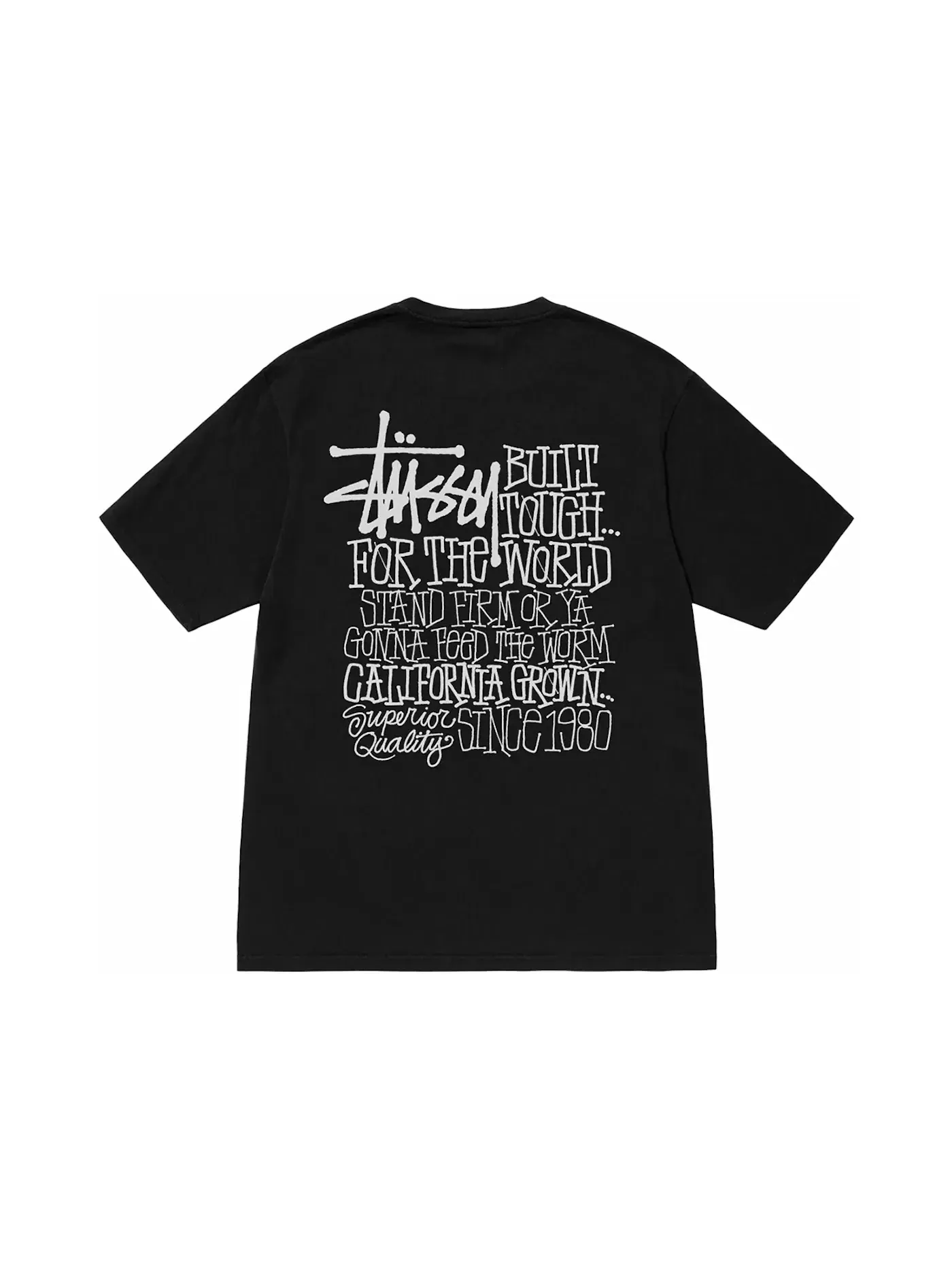 Мужская футболка с пигментным окрашиванием Stussy — изображение 1 из 2, черный