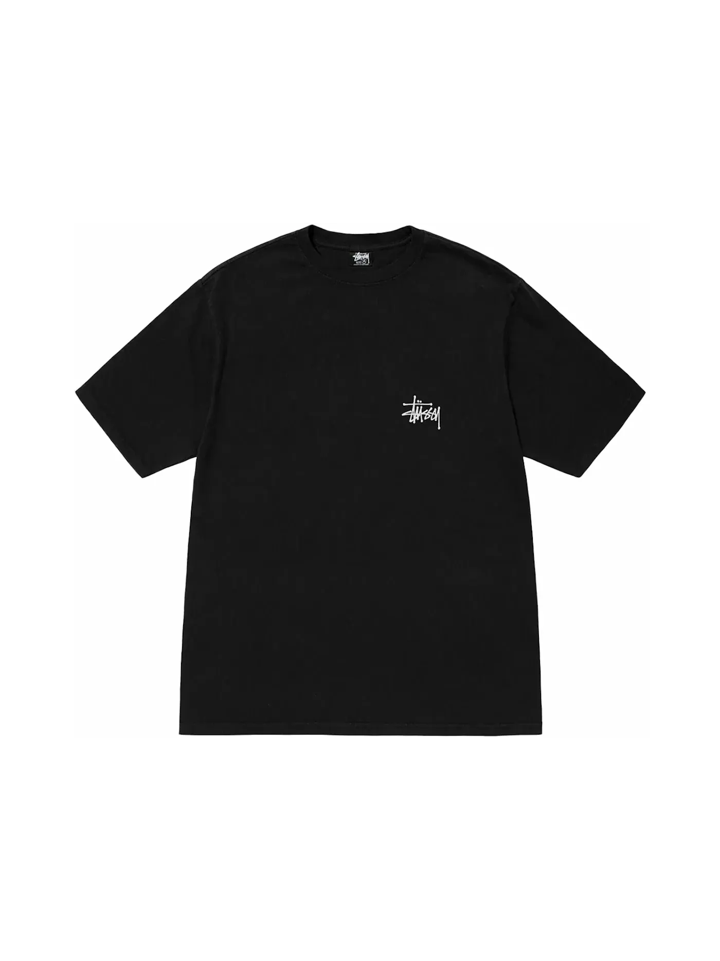 Мужская футболка с пигментным окрашиванием Stussy — изображение 2 из 2, черный