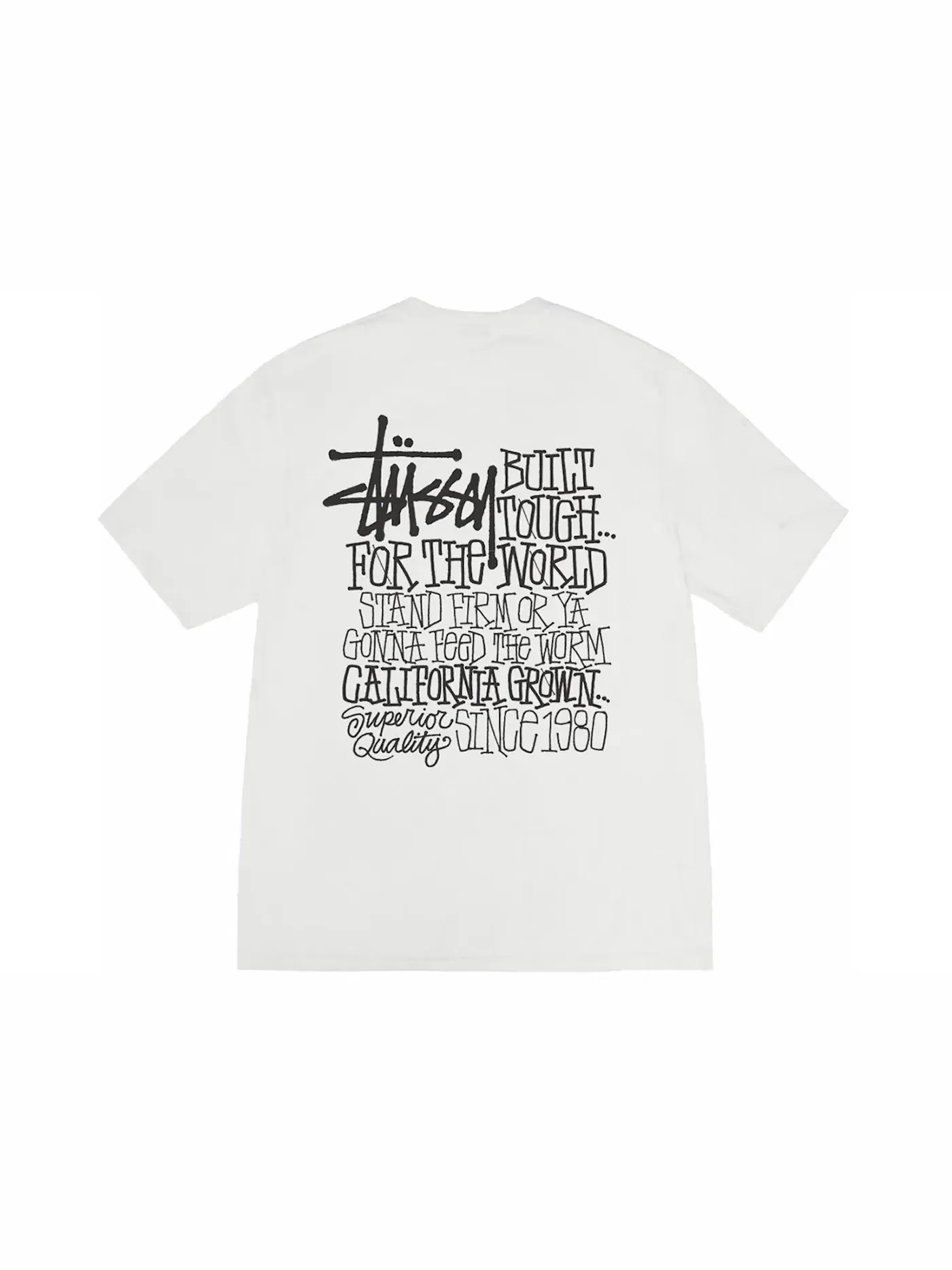 Мужская футболка с пигментным окрашиванием Stussy California Grown — изображение 1 из 2, прозрачный