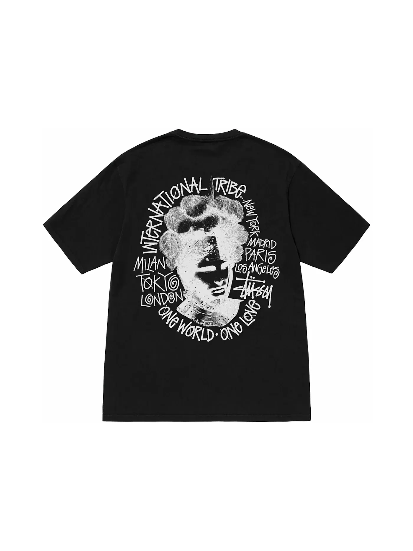 Мужская футболка с пигментным окрашиванием Stussy T-shirt — изображение 1 из 2, черный