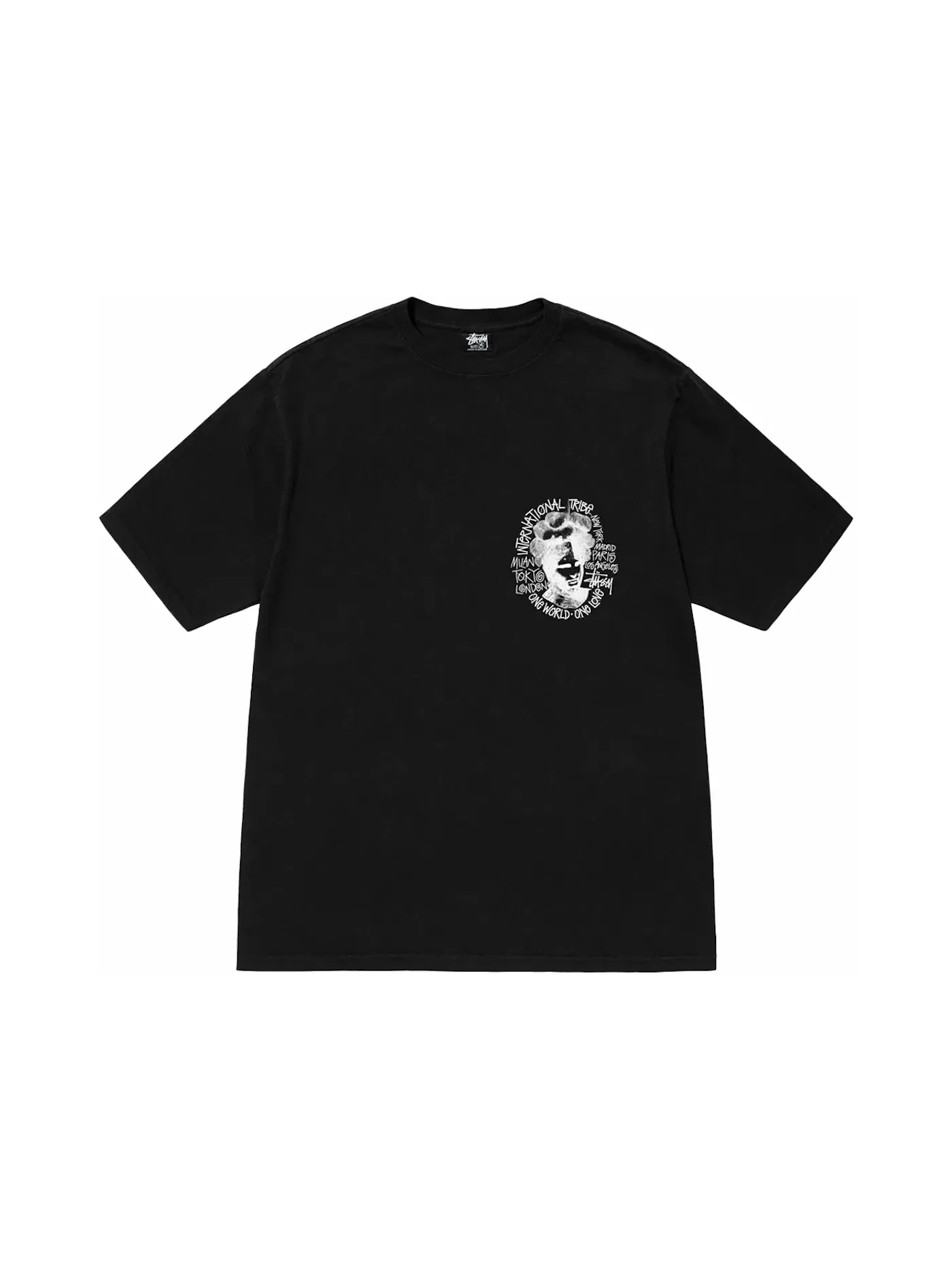 Мужская футболка с пигментным окрашиванием Stussy T-shirt — изображение 2 из 2, черный