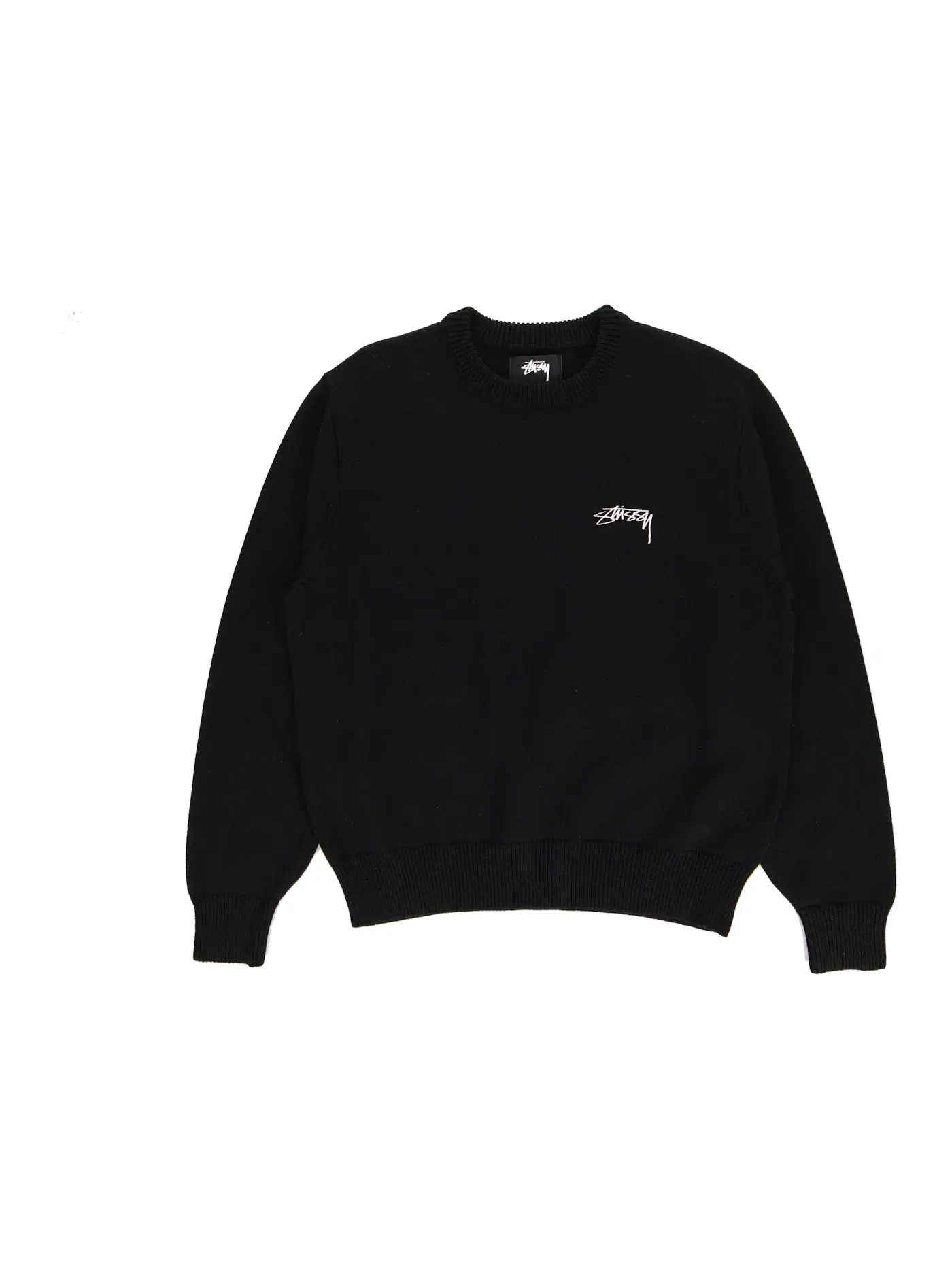Мужской свитер с вышивкой Stussy Sweater — изображение 2 из 2, черный