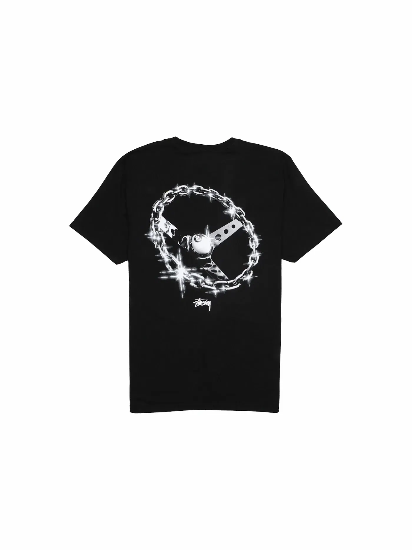 Мужская футболка с принтом Stussy — изображение 1 из 2, черный