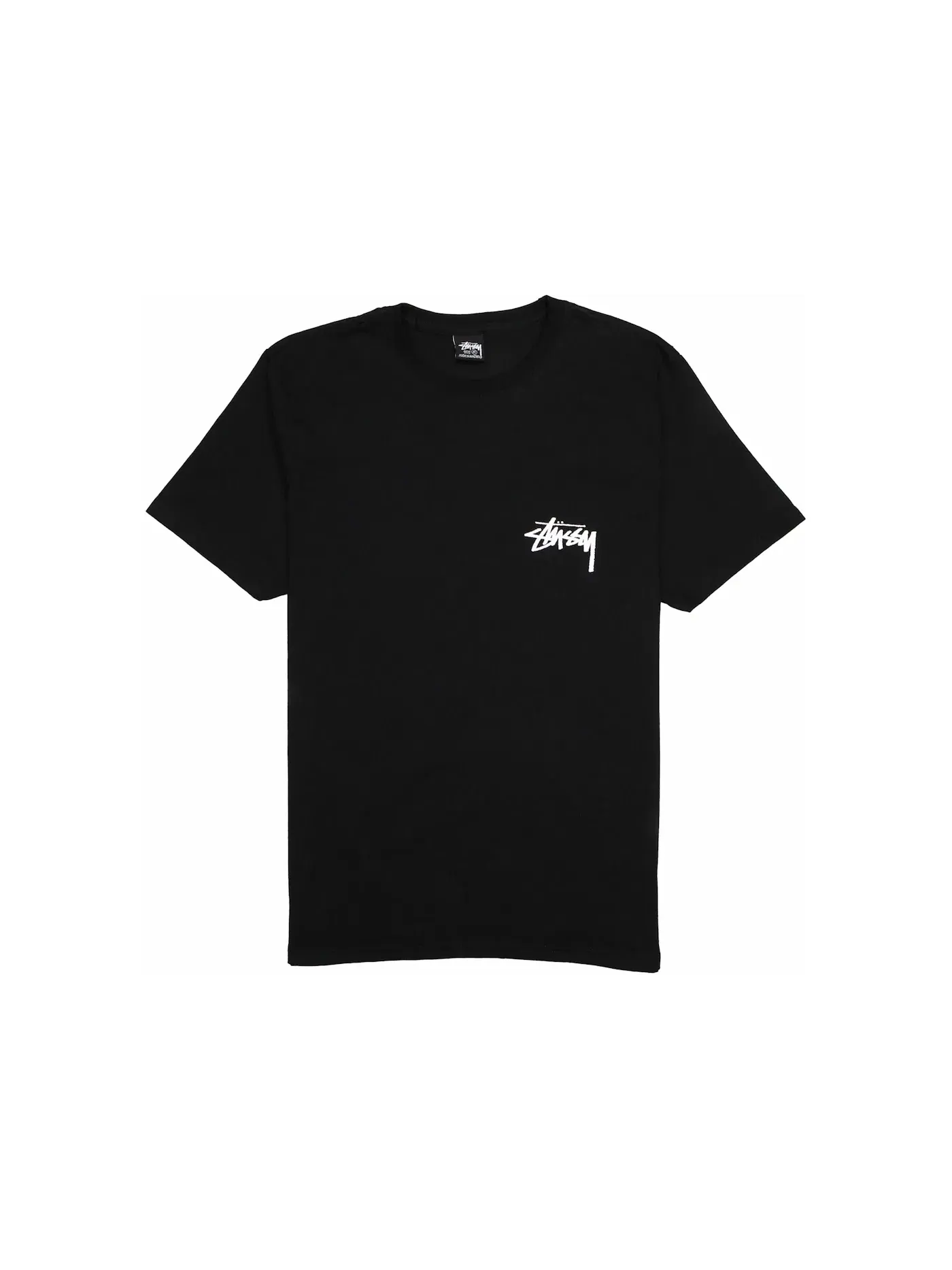 Мужская футболка с принтом Stussy — изображение 2 из 2, черный