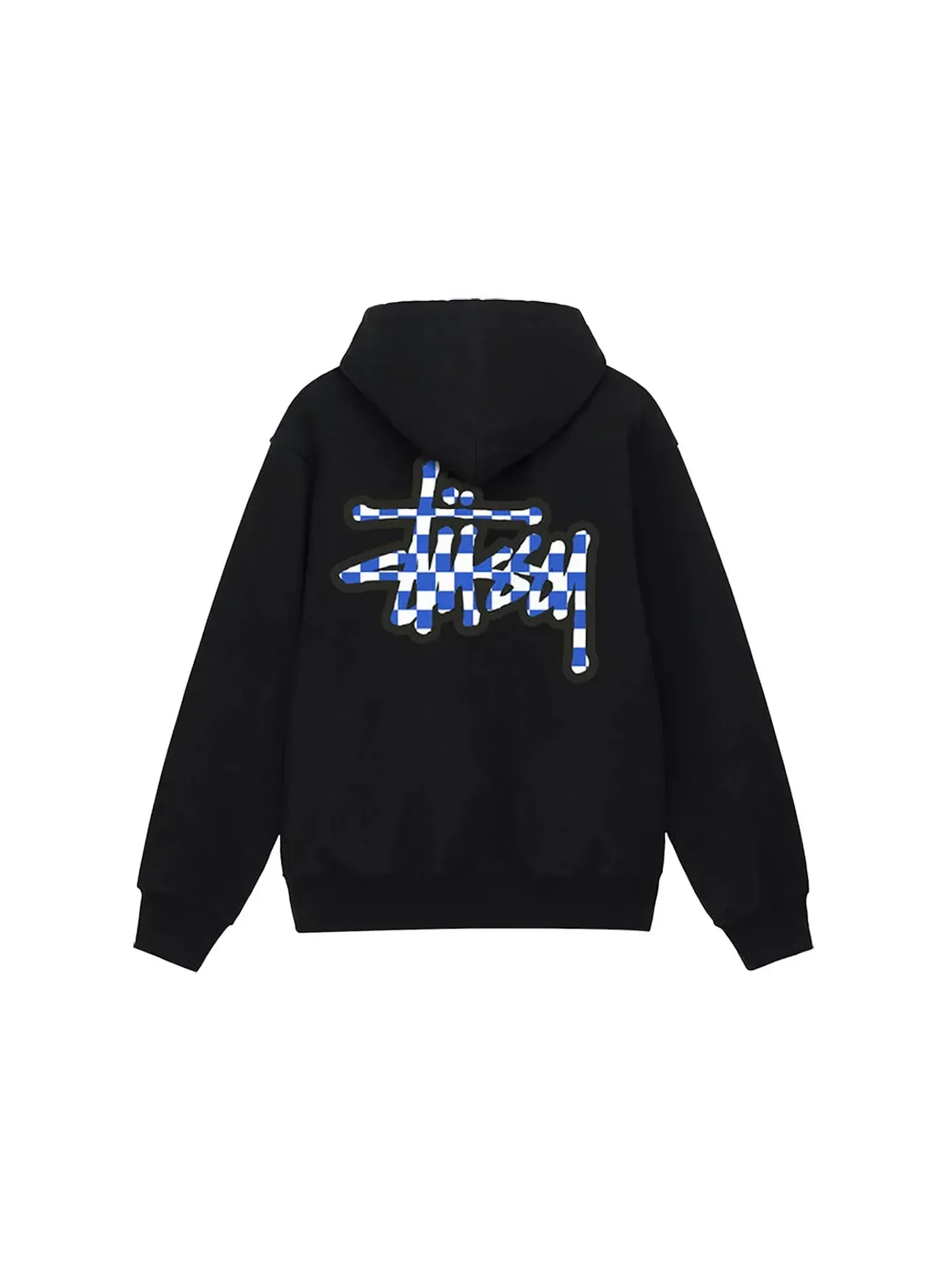 Мужское худи с принтом Stussy Hoodie — изображение 2 из 2, черный