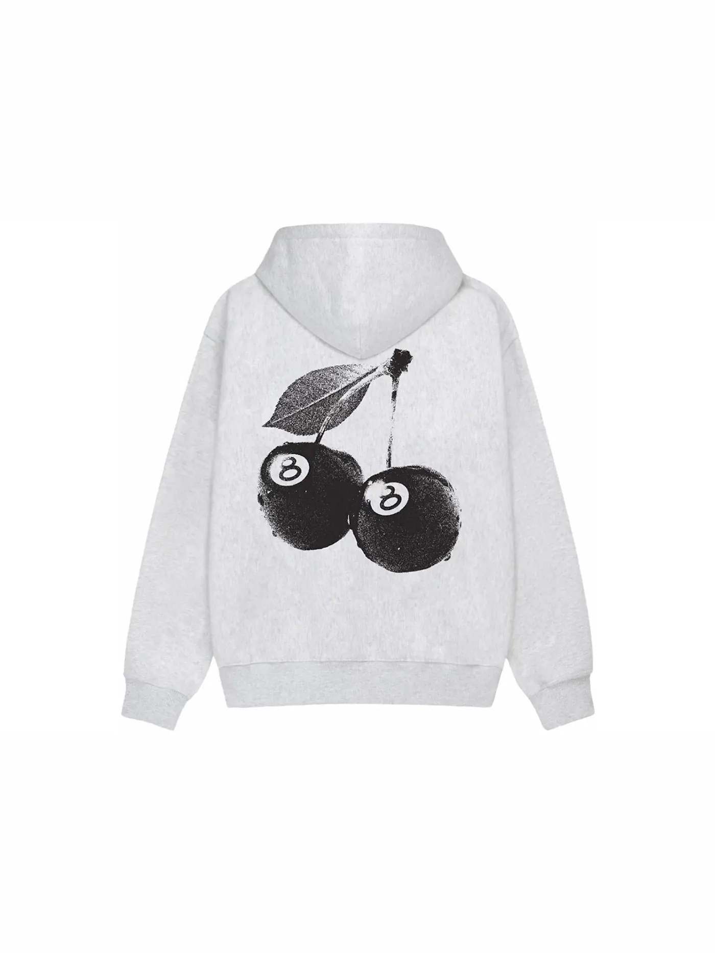 Мужская худи с принтом Stussy Cherry Hoodie Ash Heather — изображение 1 из 2, пепельный вереск