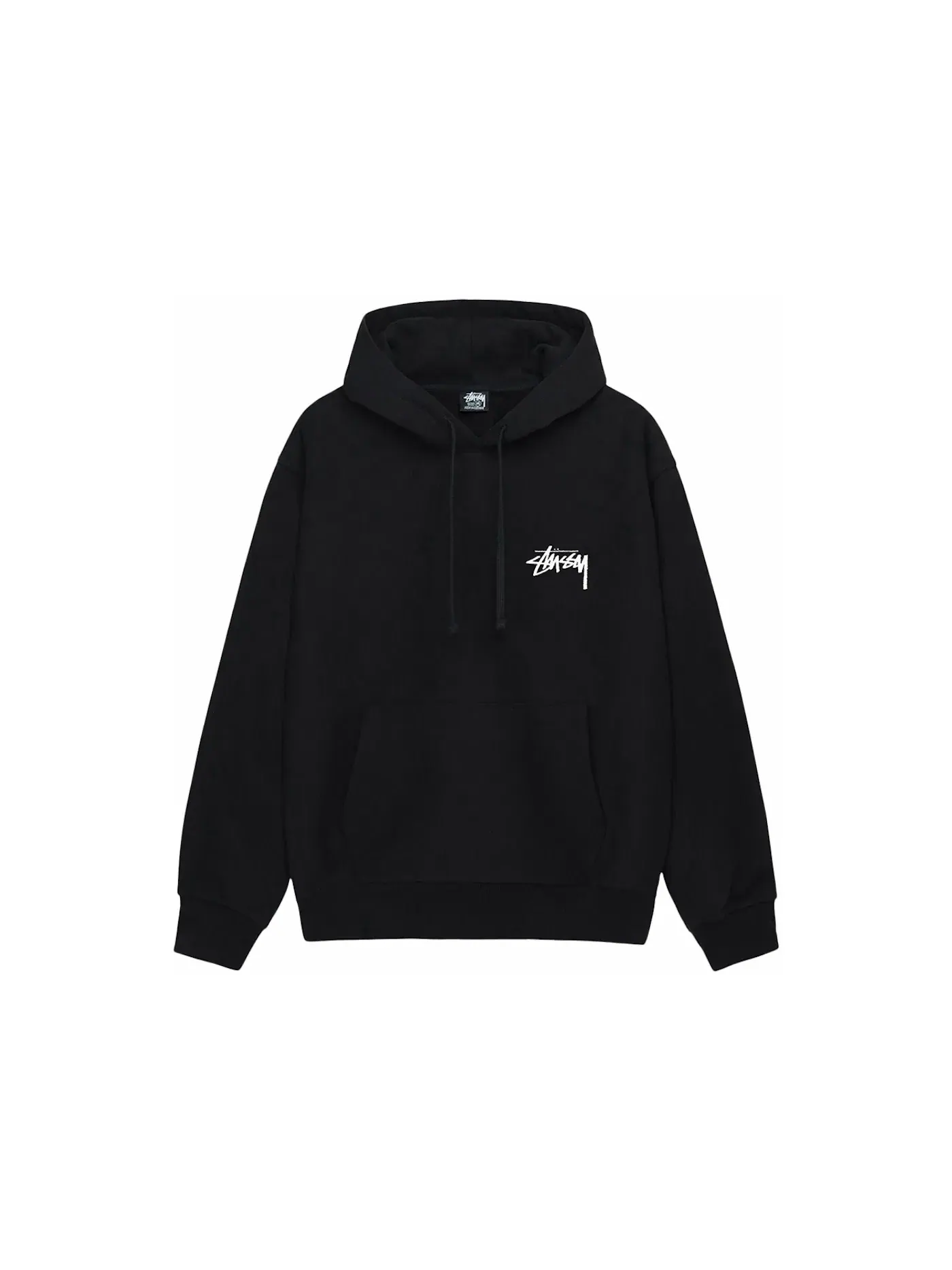 Мужской худи с принтом Stussy Hoodie — изображение 2 из 2, черный
