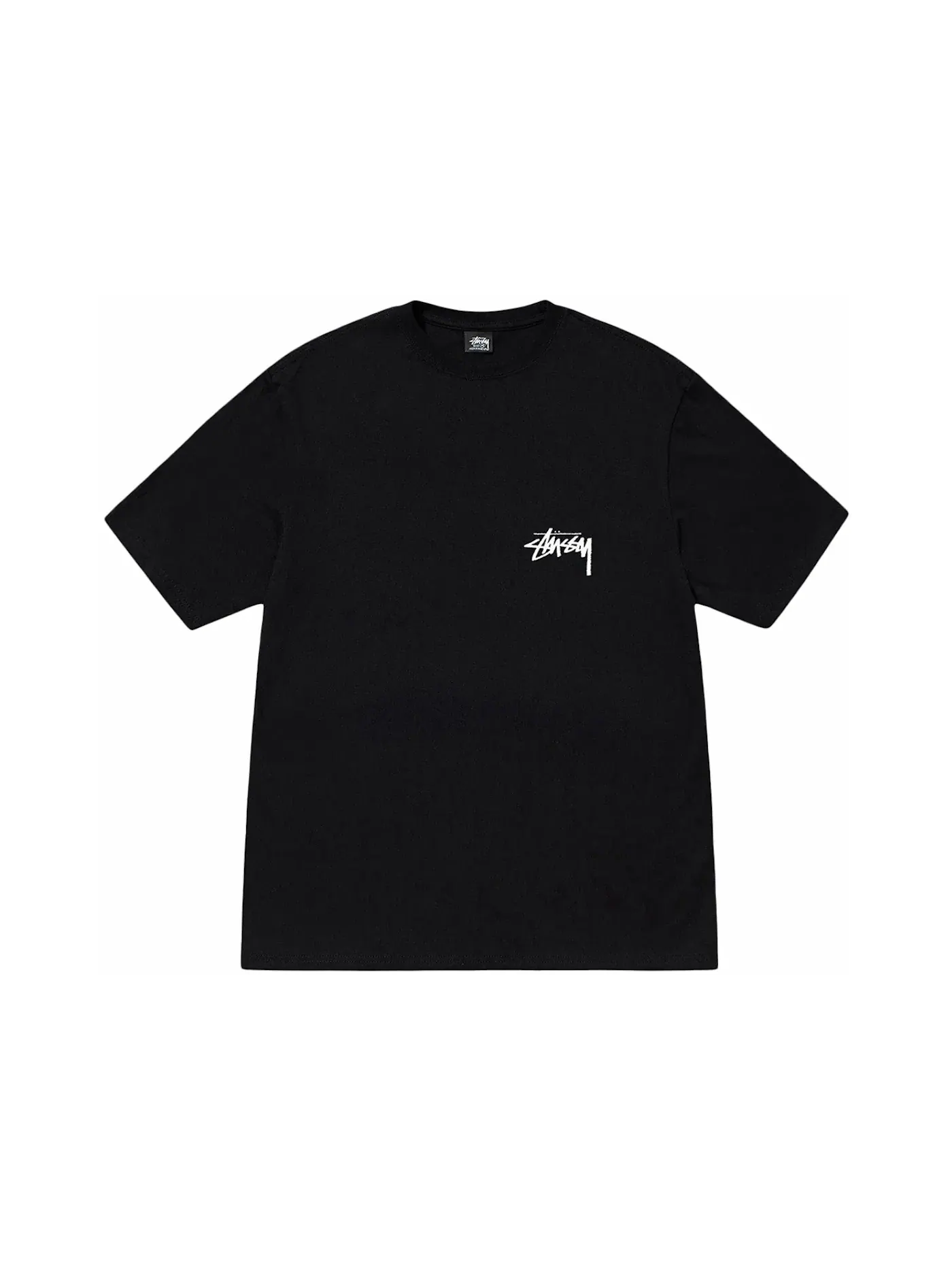 Мужская футболка с принтом Tee Stussy — изображение 2 из 2, черный