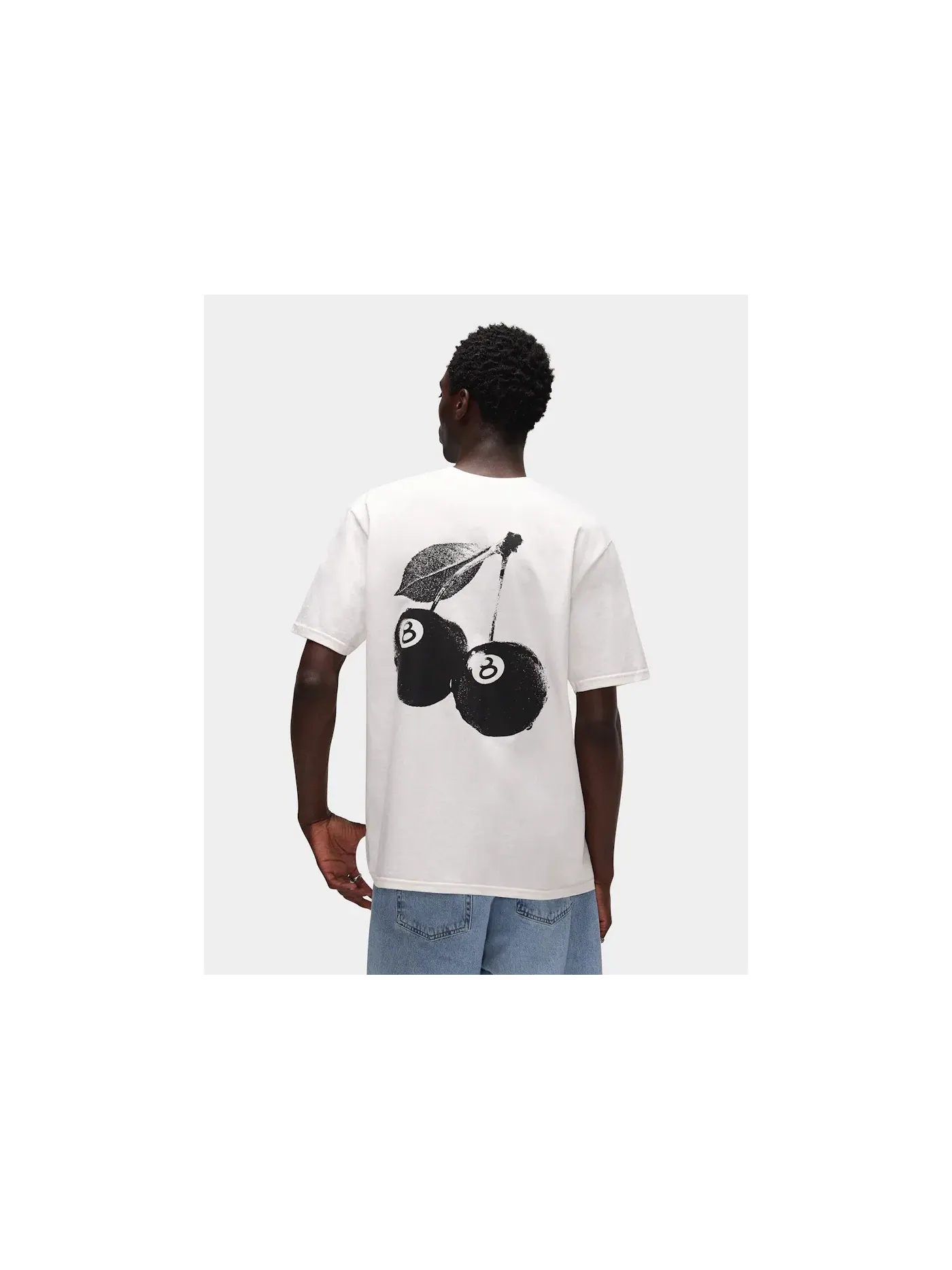 Мужская футболка с принтом Tee Stussy — изображение 5 из 6, белый