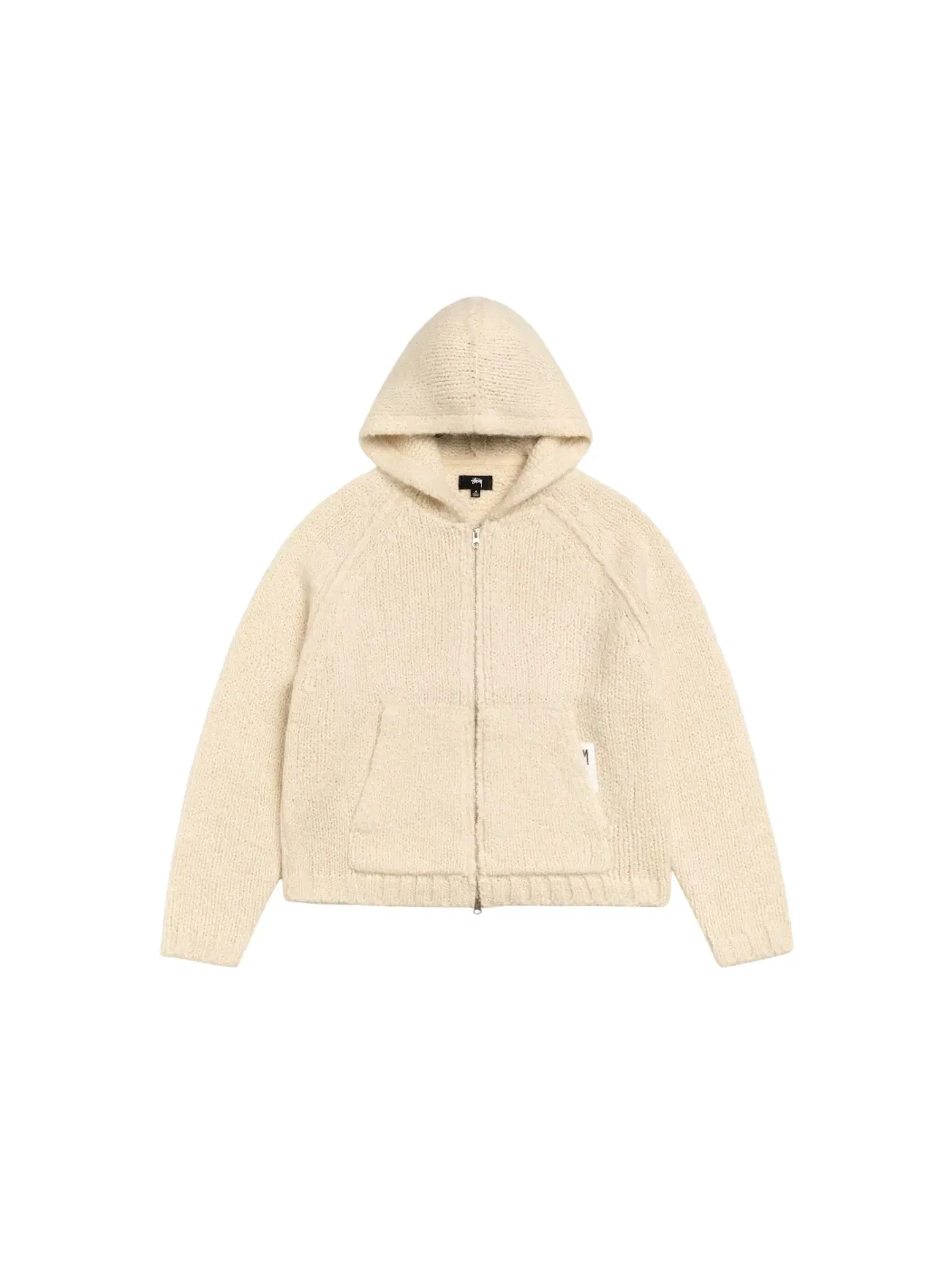 Мужская худи с застежкой-молнией крупной вязки Stussy — изображение 1 из 2, белый