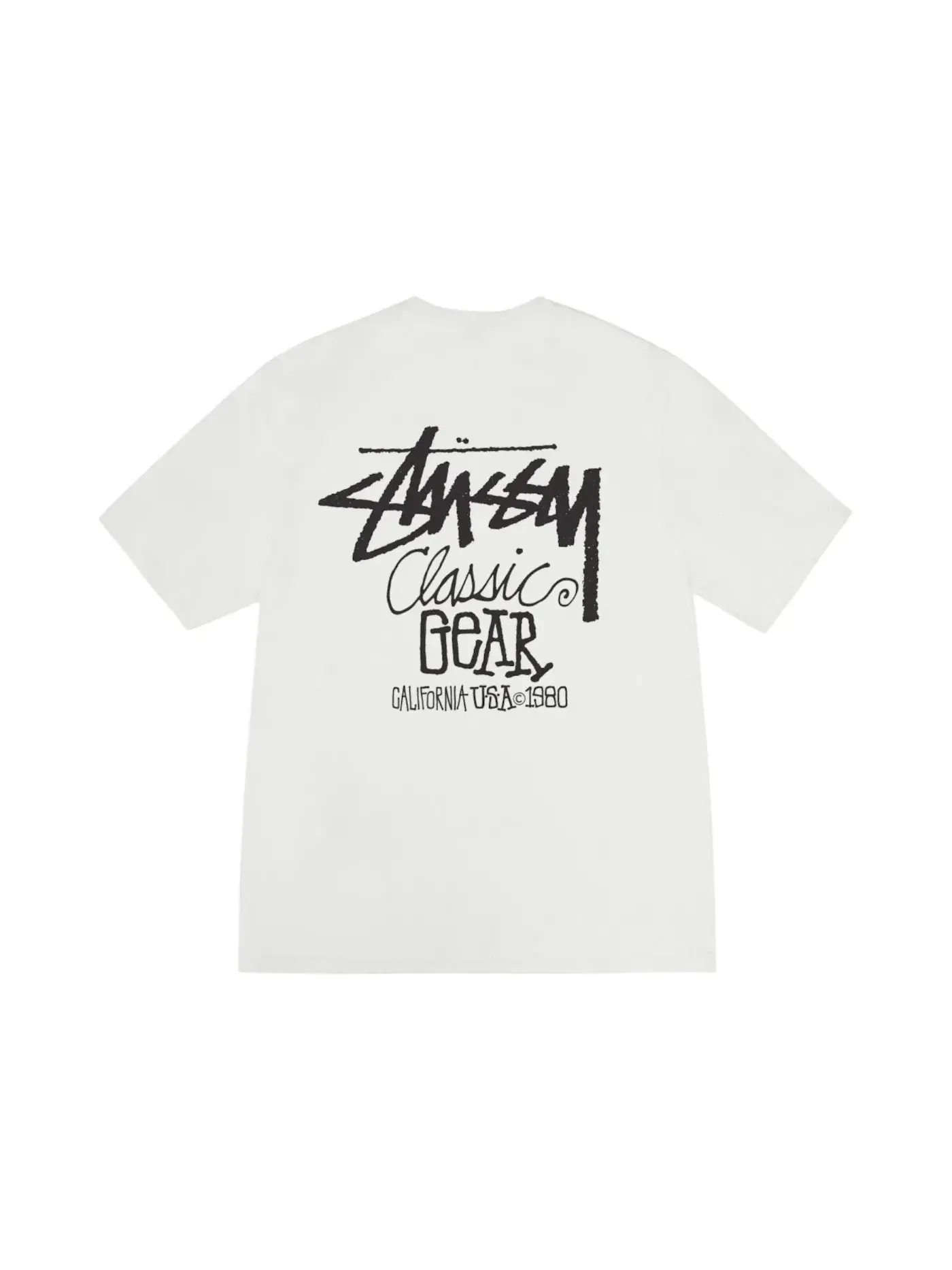 Мужская футболка с принтом Stussy Tee — изображение 1 из 2, прозрачный