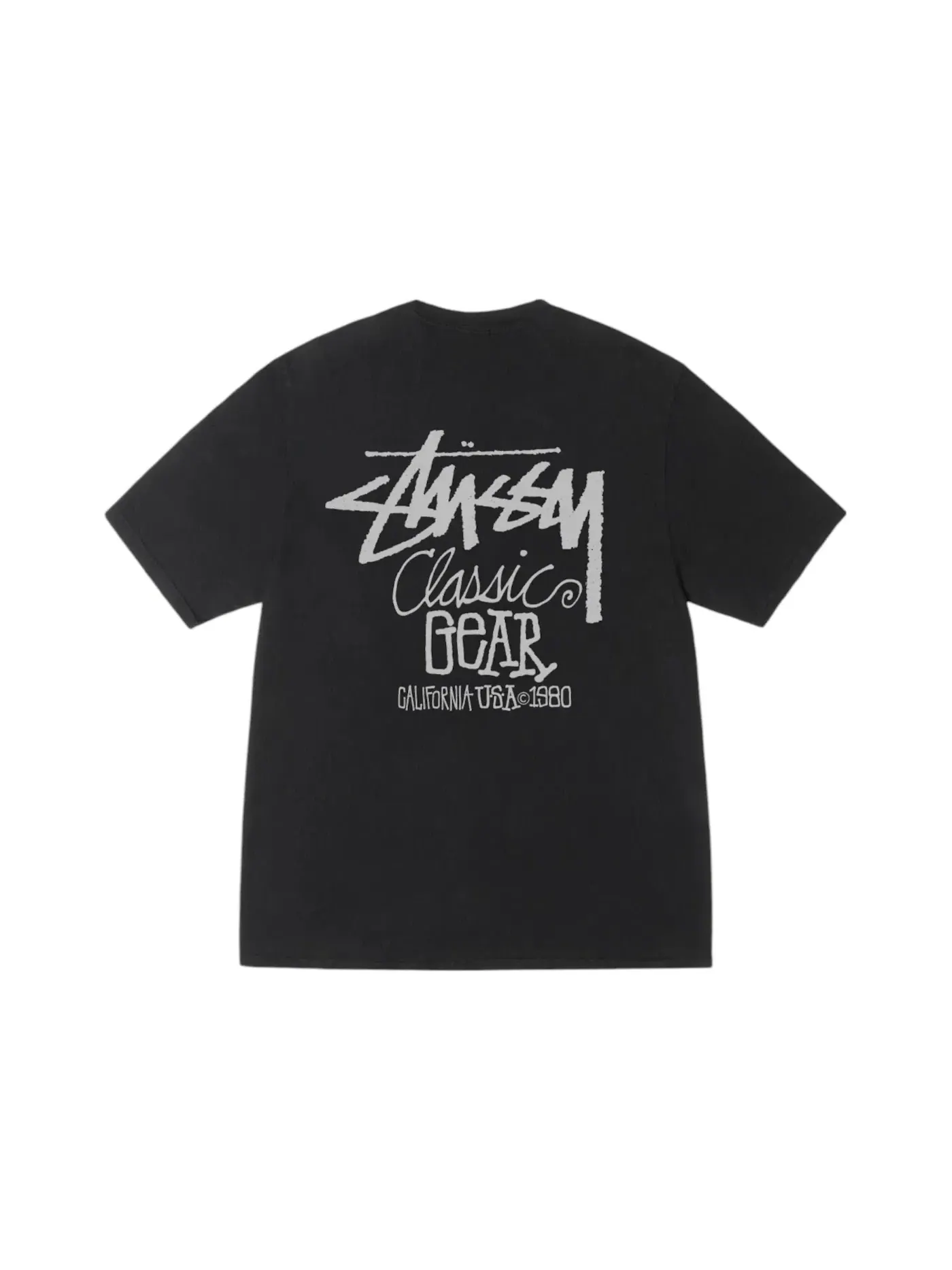 Мужская футболка с пигментным окрашиванием Tee Stussy — изображение 1 из 2, черный