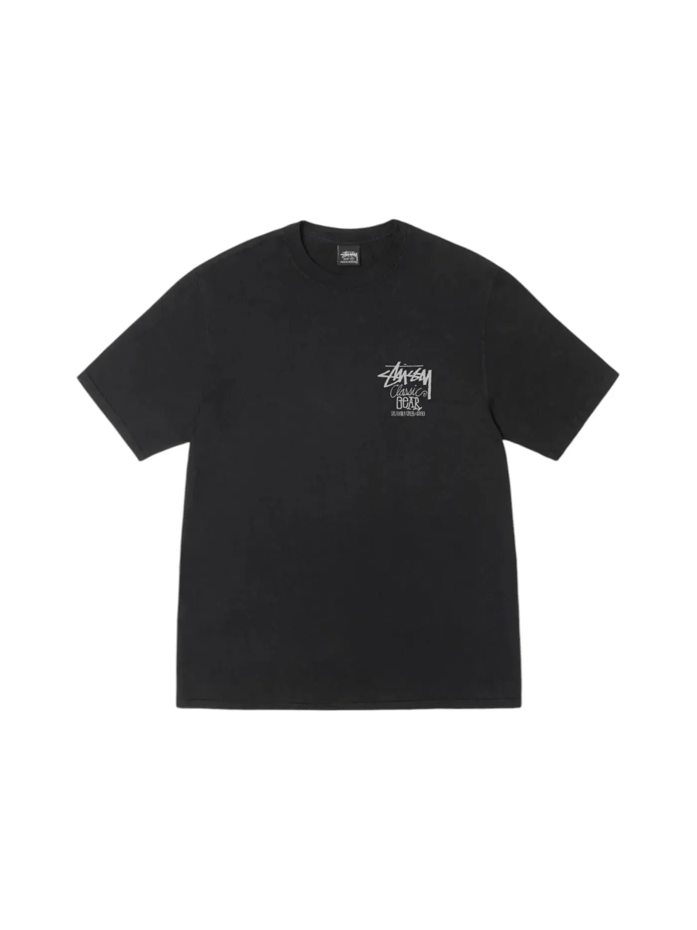 Мужская футболка с пигментным окрашиванием Tee Stussy — изображение 2 из 2, черный