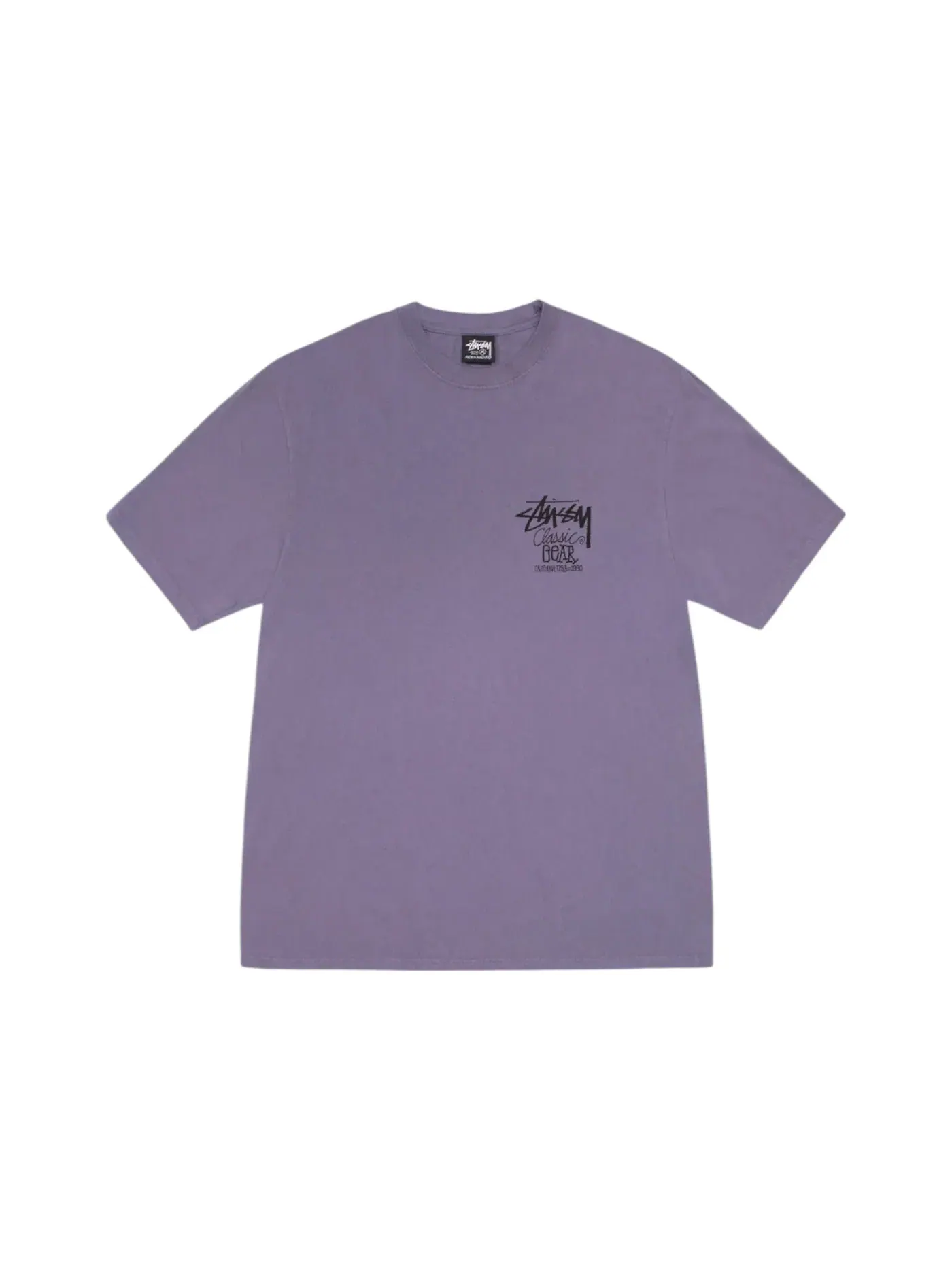 Мужская футболка с пигментным окрашиванием Tee Stussy — изображение 2 из 2, фиолетовый