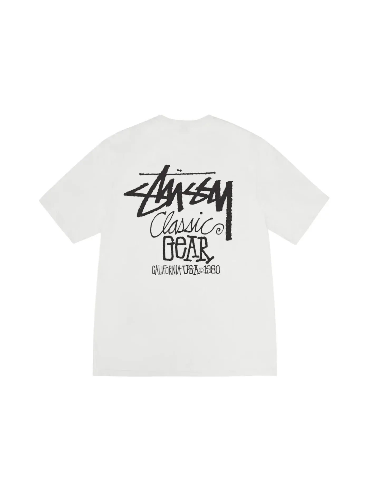 Мужская футболка с пигментным крашением Stussy Classic Gear Tee — изображение 1 из 2, прозрачный