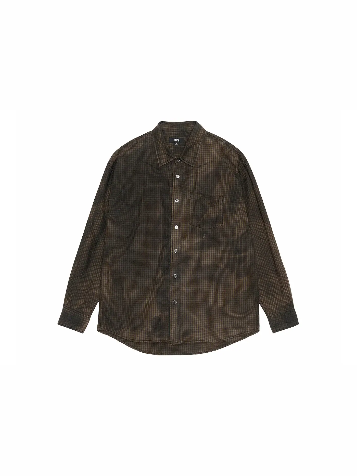Мужская футболка с длинным рукавом Stussy Sprayed — изображение 1 из 2, бежевый