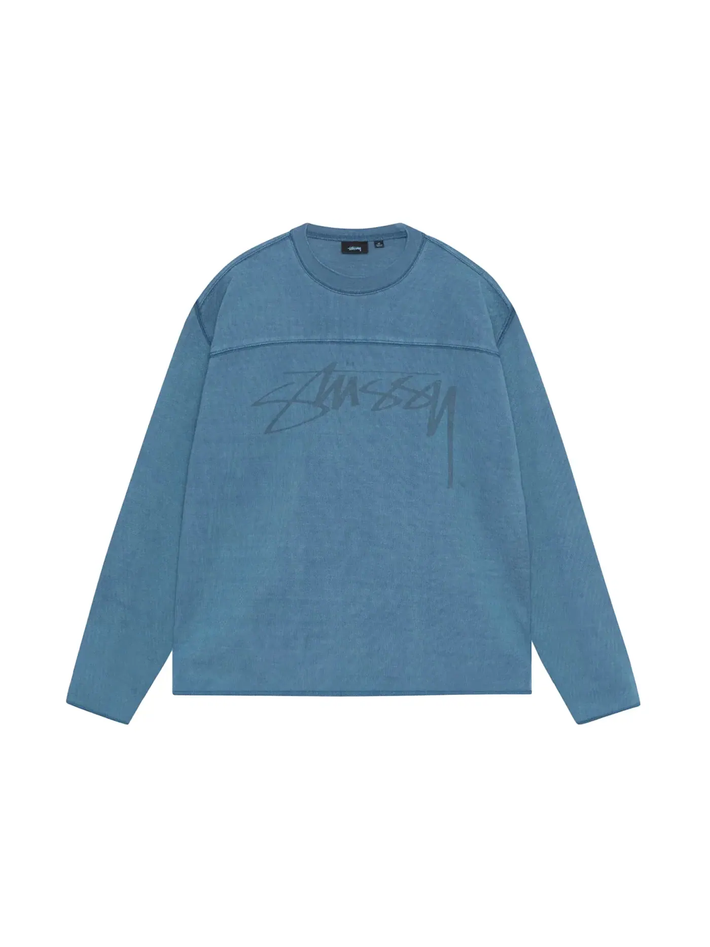 Мужской свитшот с длинным рукавом Crew Stussy — изображение 1 из 2, синий