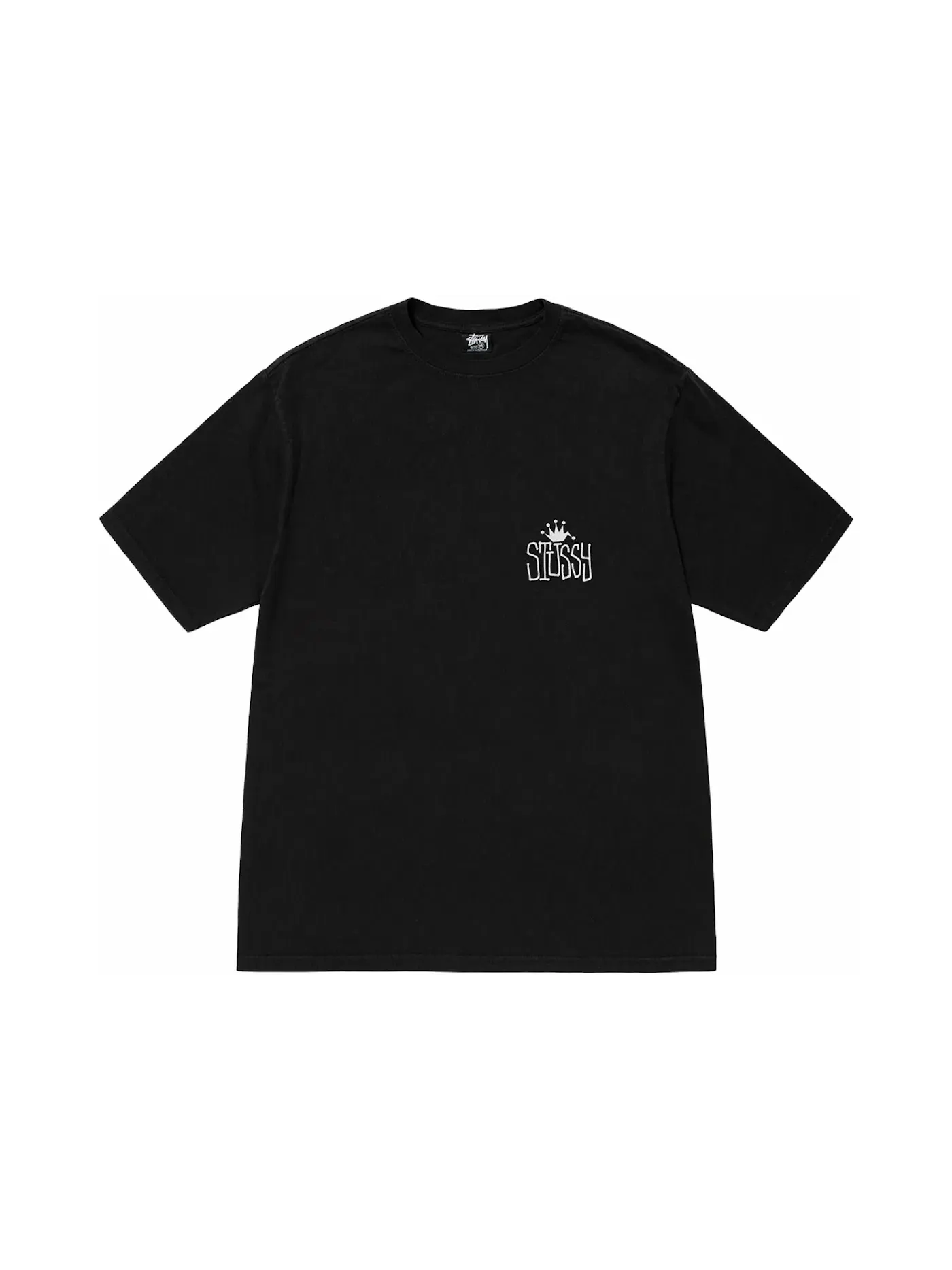 Мужская футболка с принтом Stussy Tee — изображение 2 из 2, черный