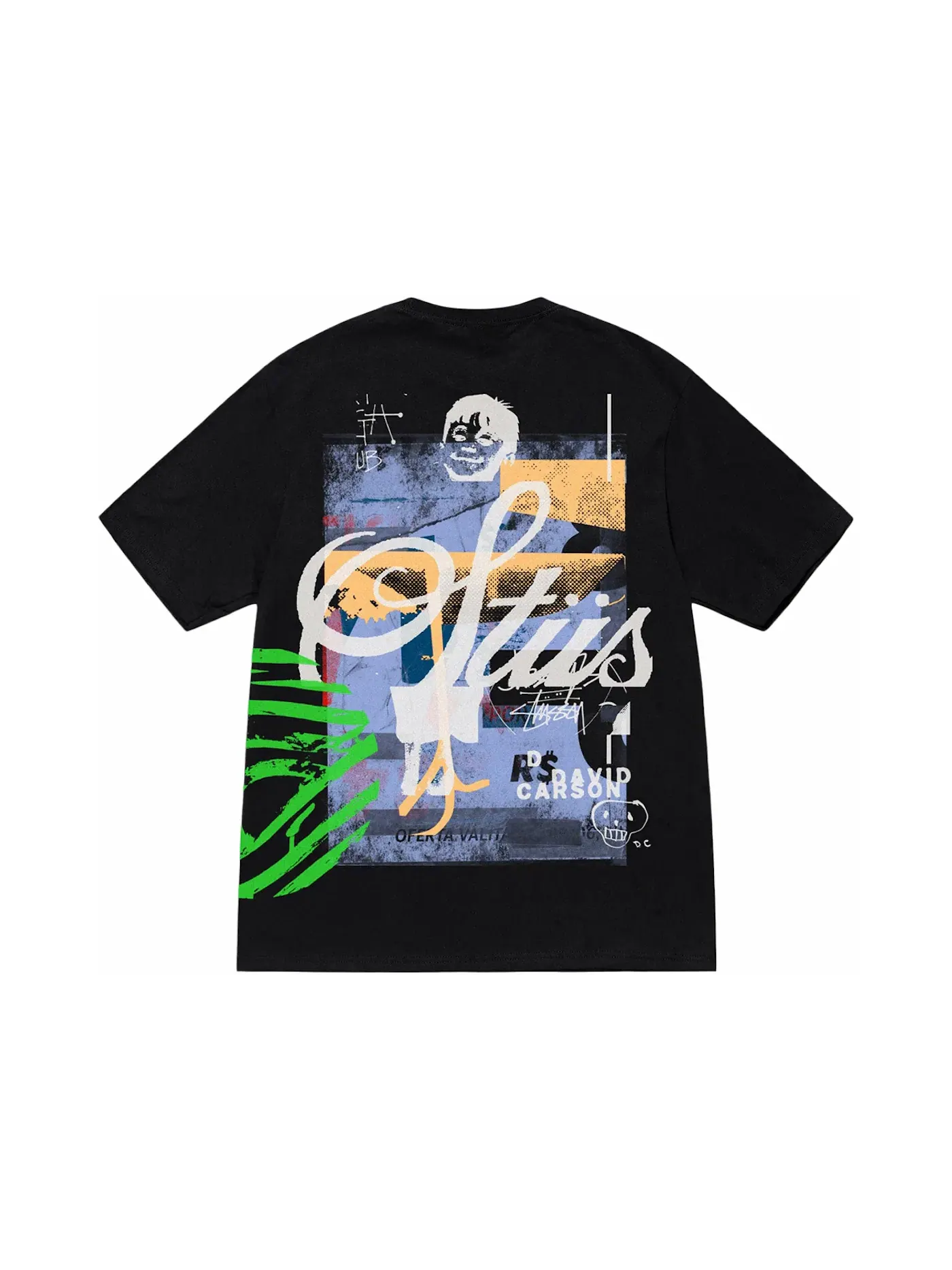 Мужская футболка с принтом Stussy David Carson Dino Tee — изображение 2 из 2, черный