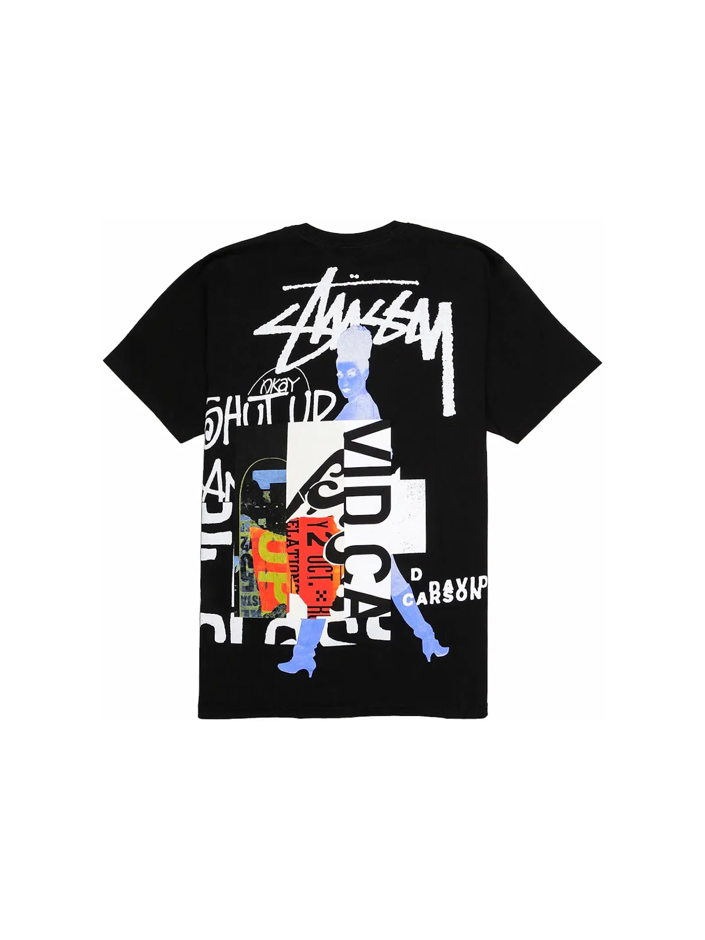 Мужская футболка с принтом Stussy Tee — изображение 1 из 2, черный