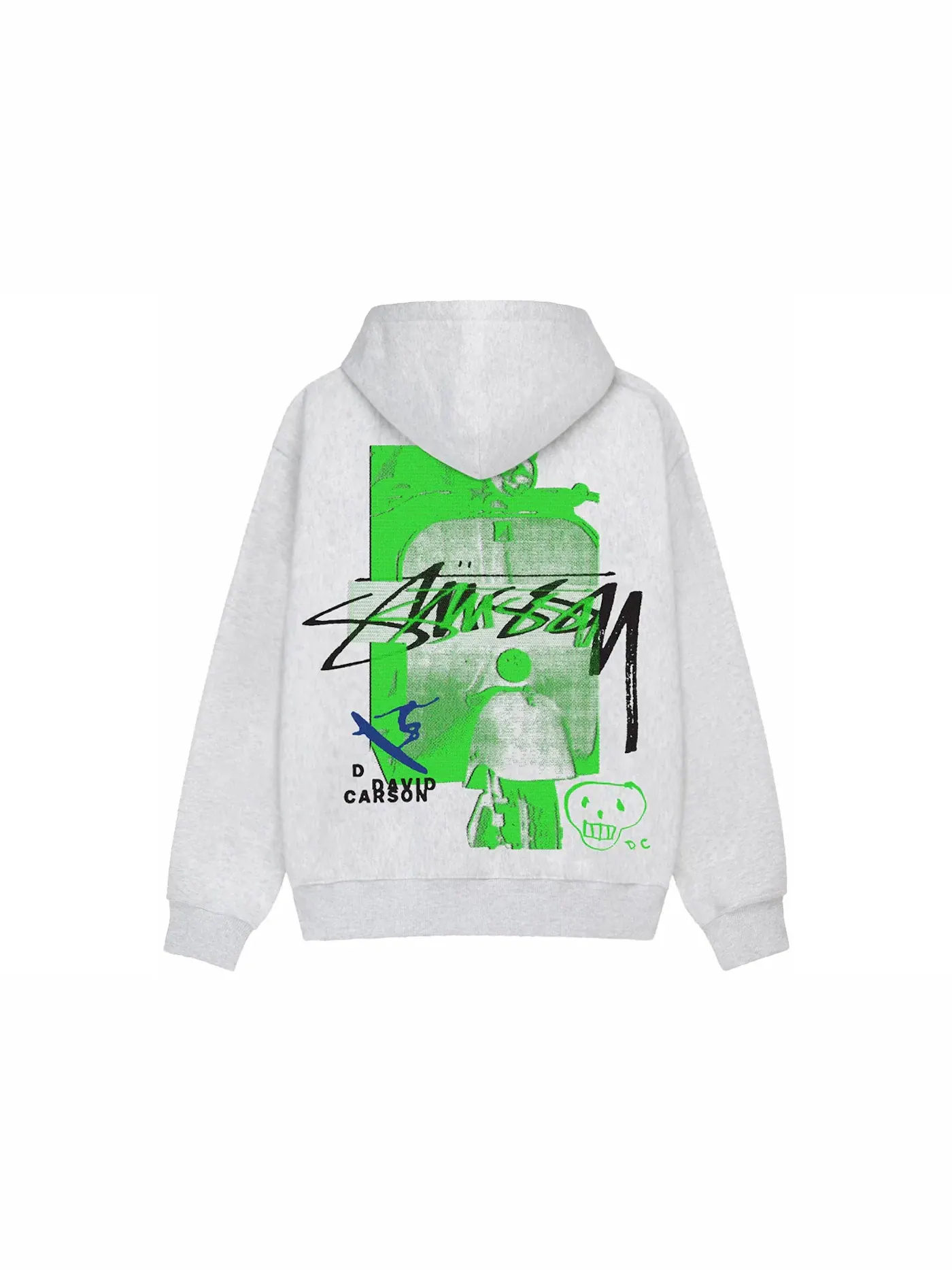 Мужской худи с принтом Stussy Hoodie — изображение 2 из 2, пепельный вереск