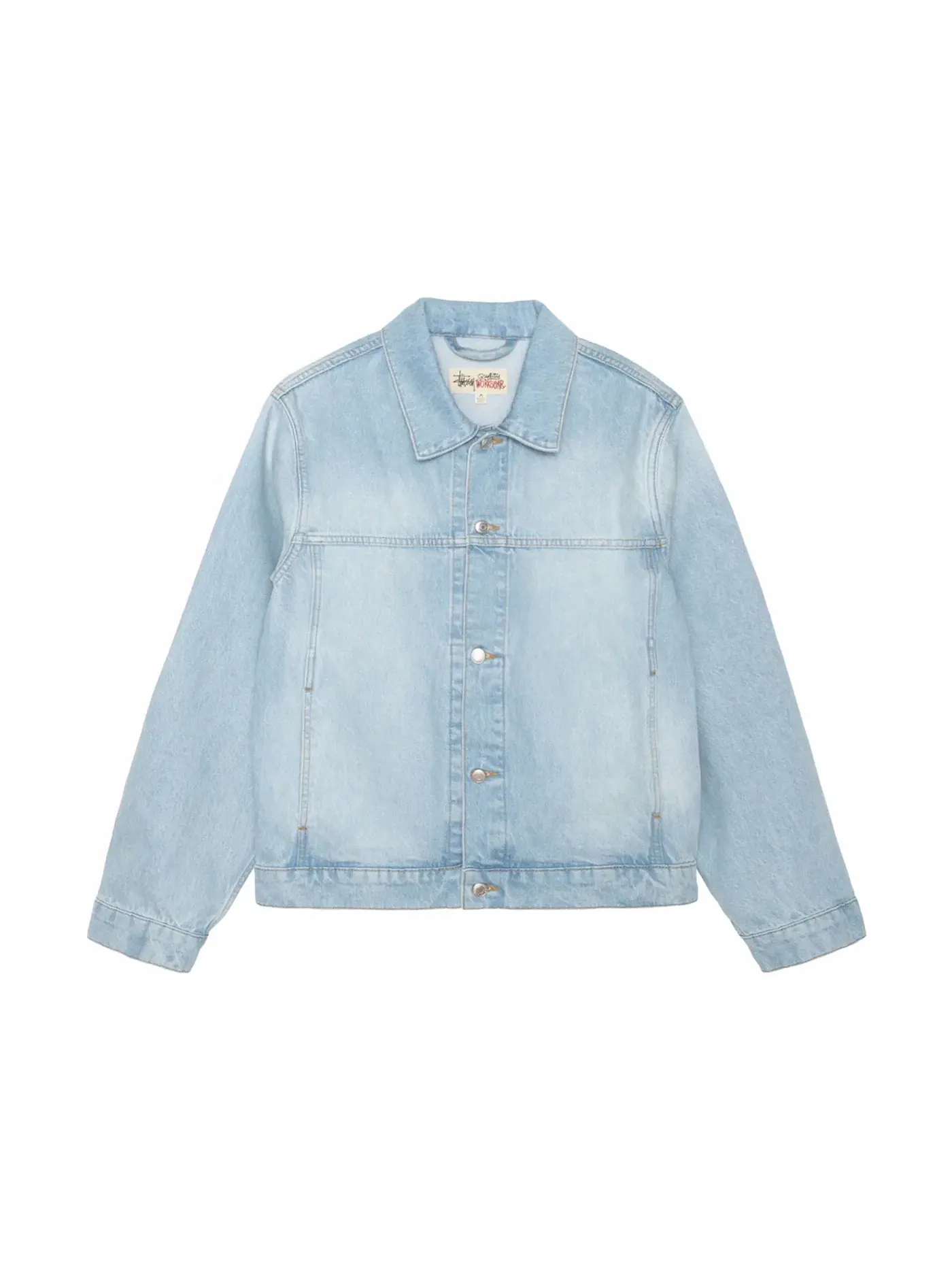 Мужская джинсовая куртка-тракер Light Wash Stussy — изображение 1 из 2