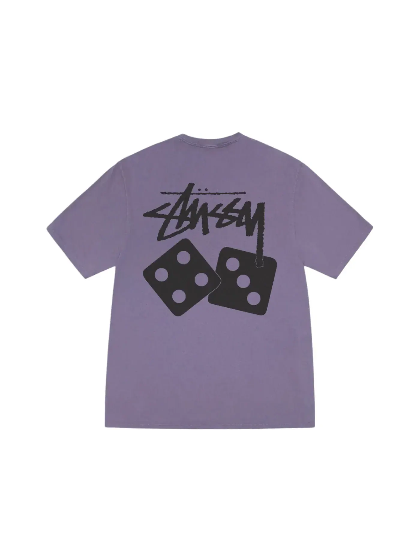 Мужская футболка с принтом Stussy Tee — изображение 1 из 2, фиолетовый