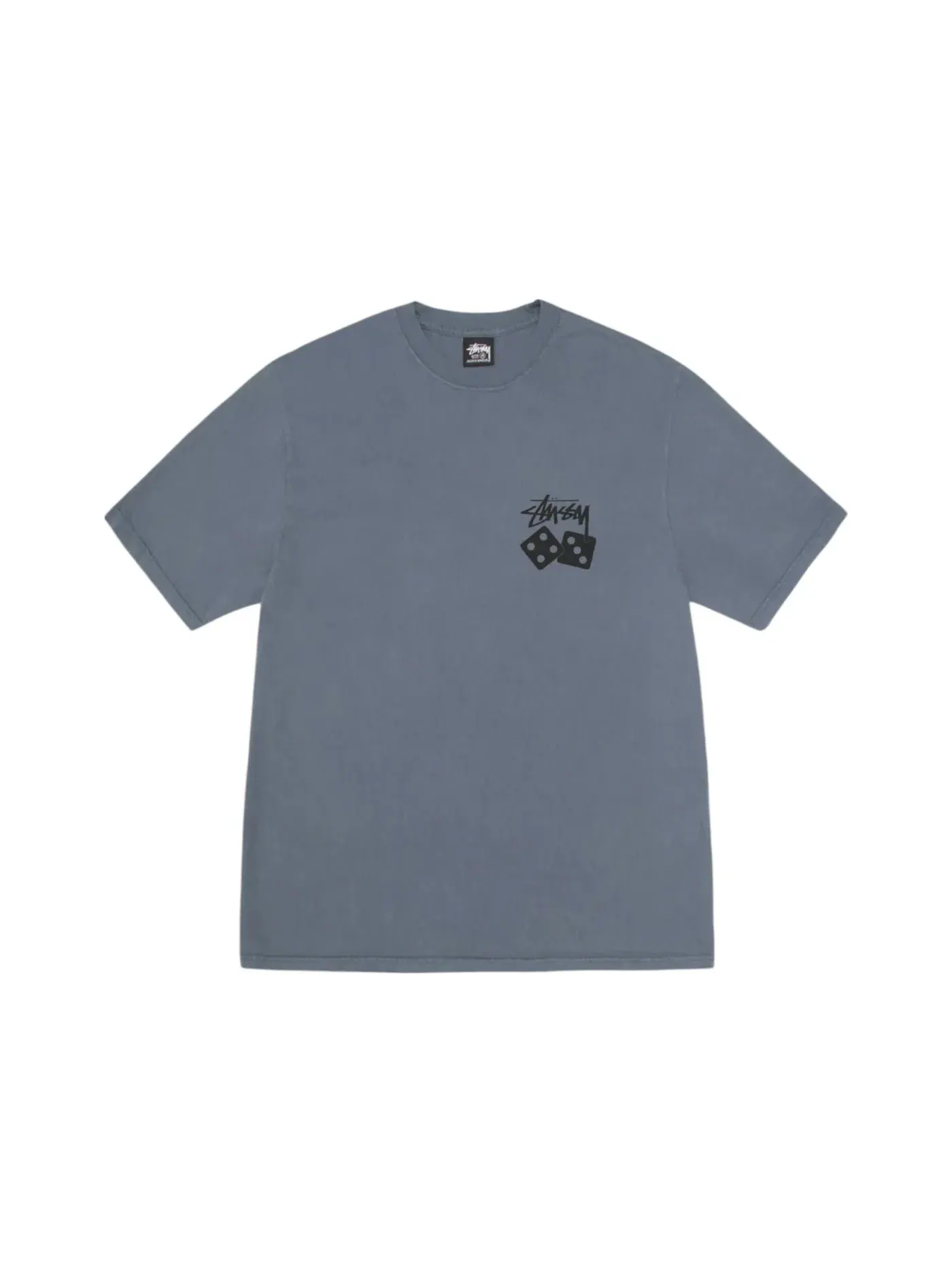 Мужская футболка с принтом Tee Stussy — изображение 2 из 2, темно-синий