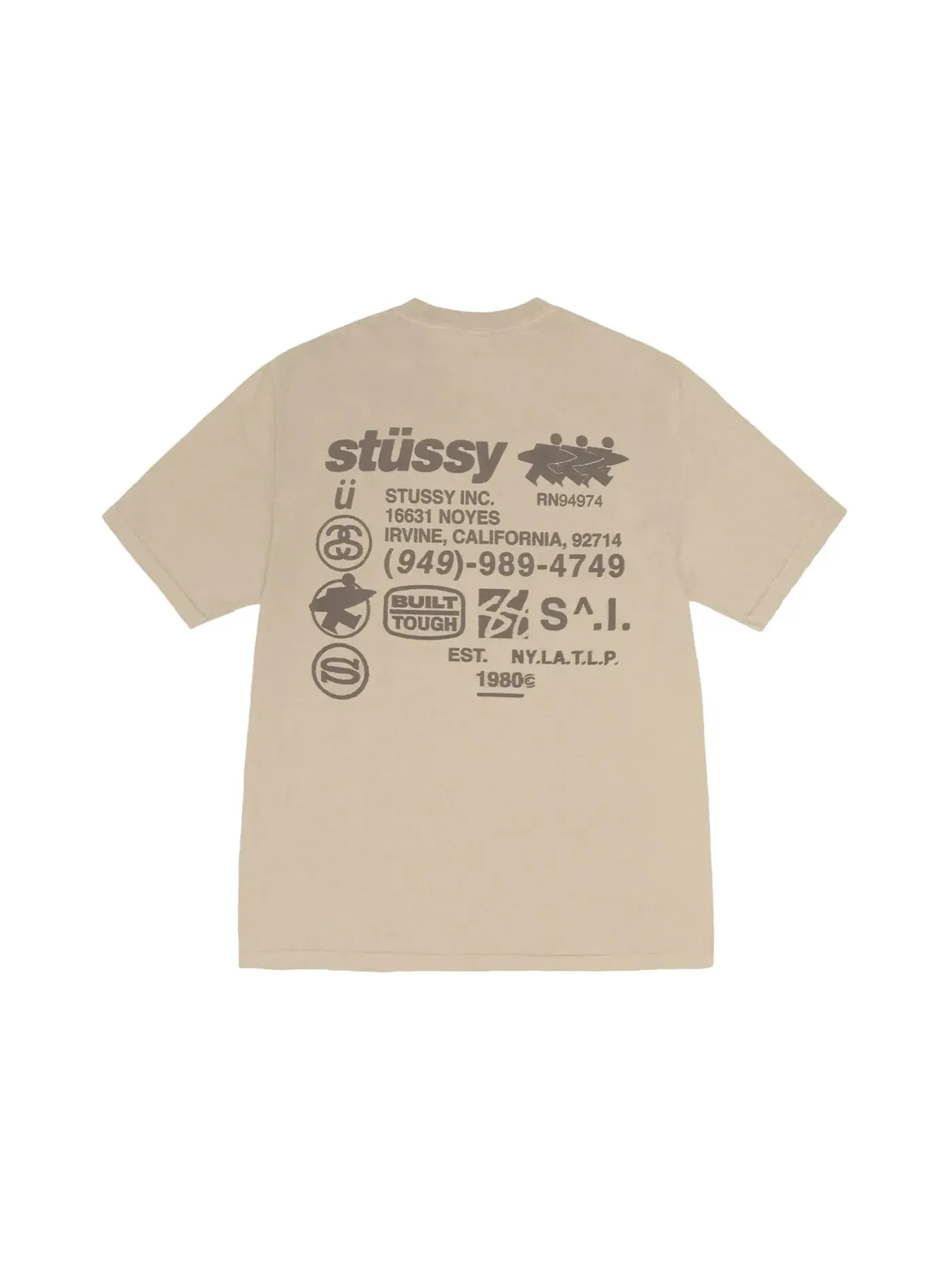 Мужская футболка с длинным рукавом Stussy — изображение 1 из 2, хаки