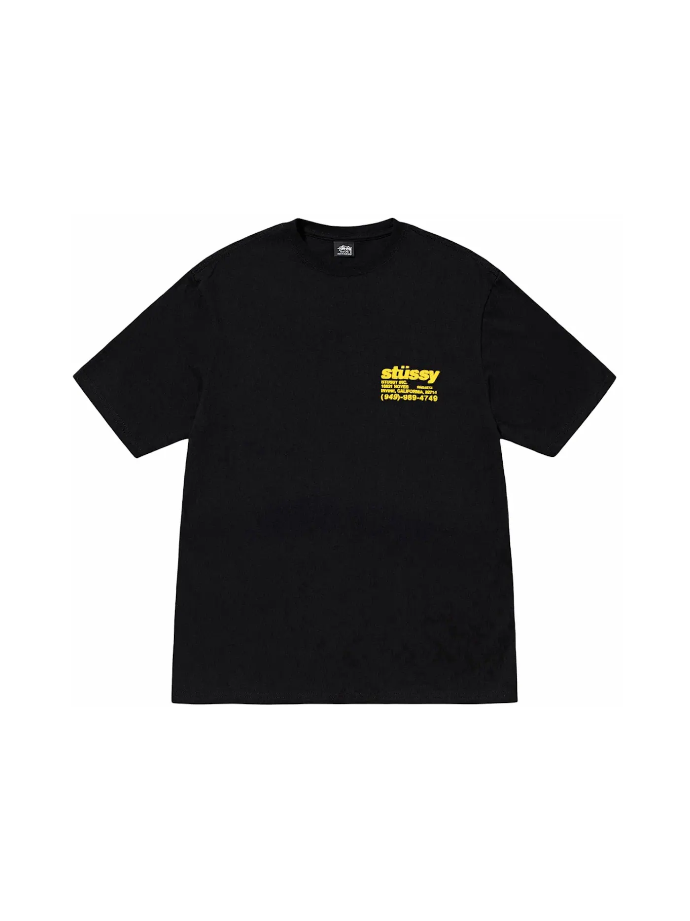Мужская футболка с пигментным окрашиванием Tee Stussy — изображение 2 из 2, черный