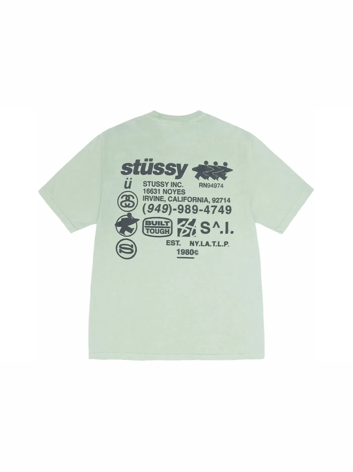 Мужская футболка с принтом Stussy Tee — изображение 1 из 2, серый