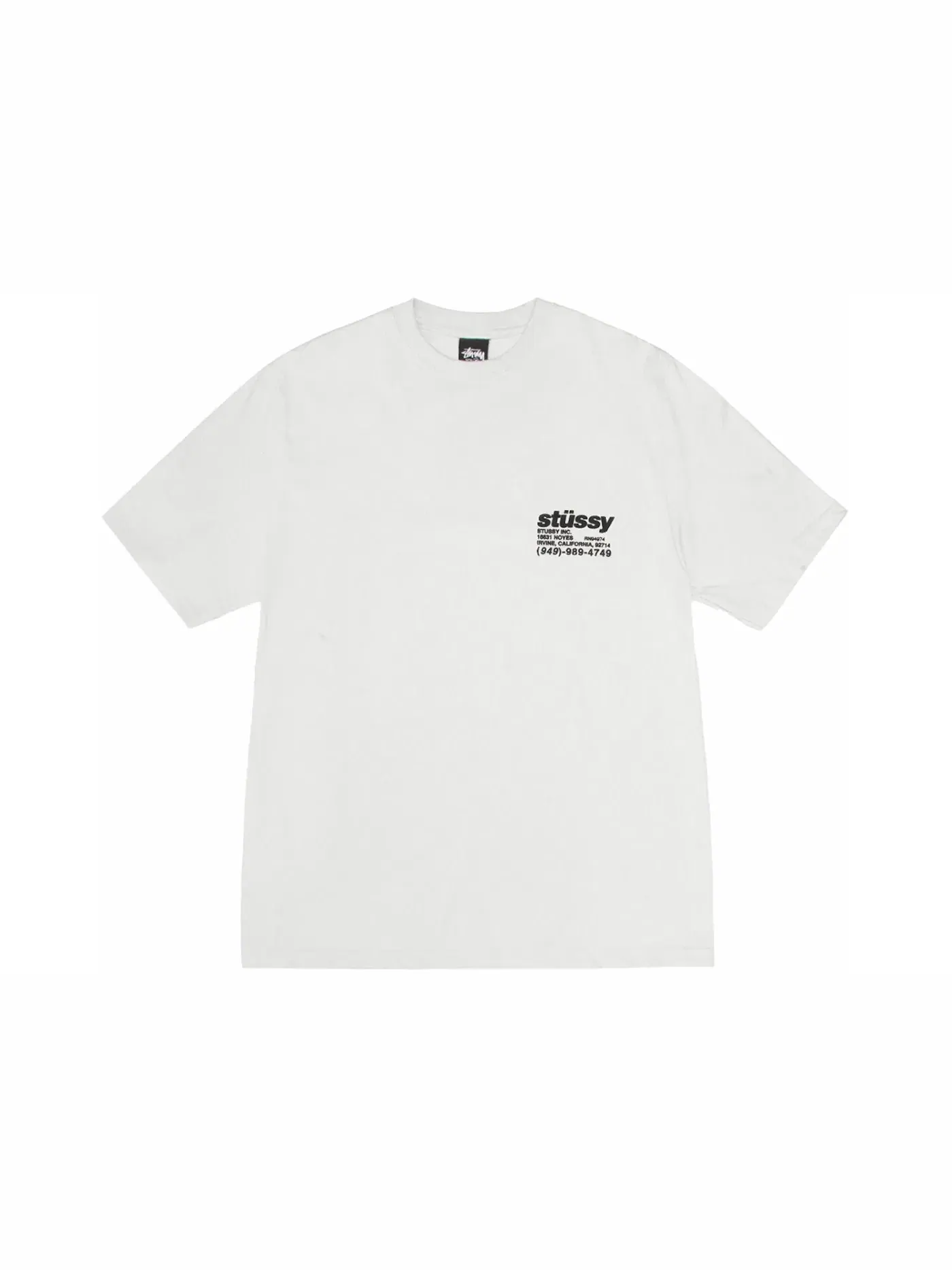Мужская футболка с пигментным окрашиванием Stussy Tee — изображение 2 из 2, прозрачный