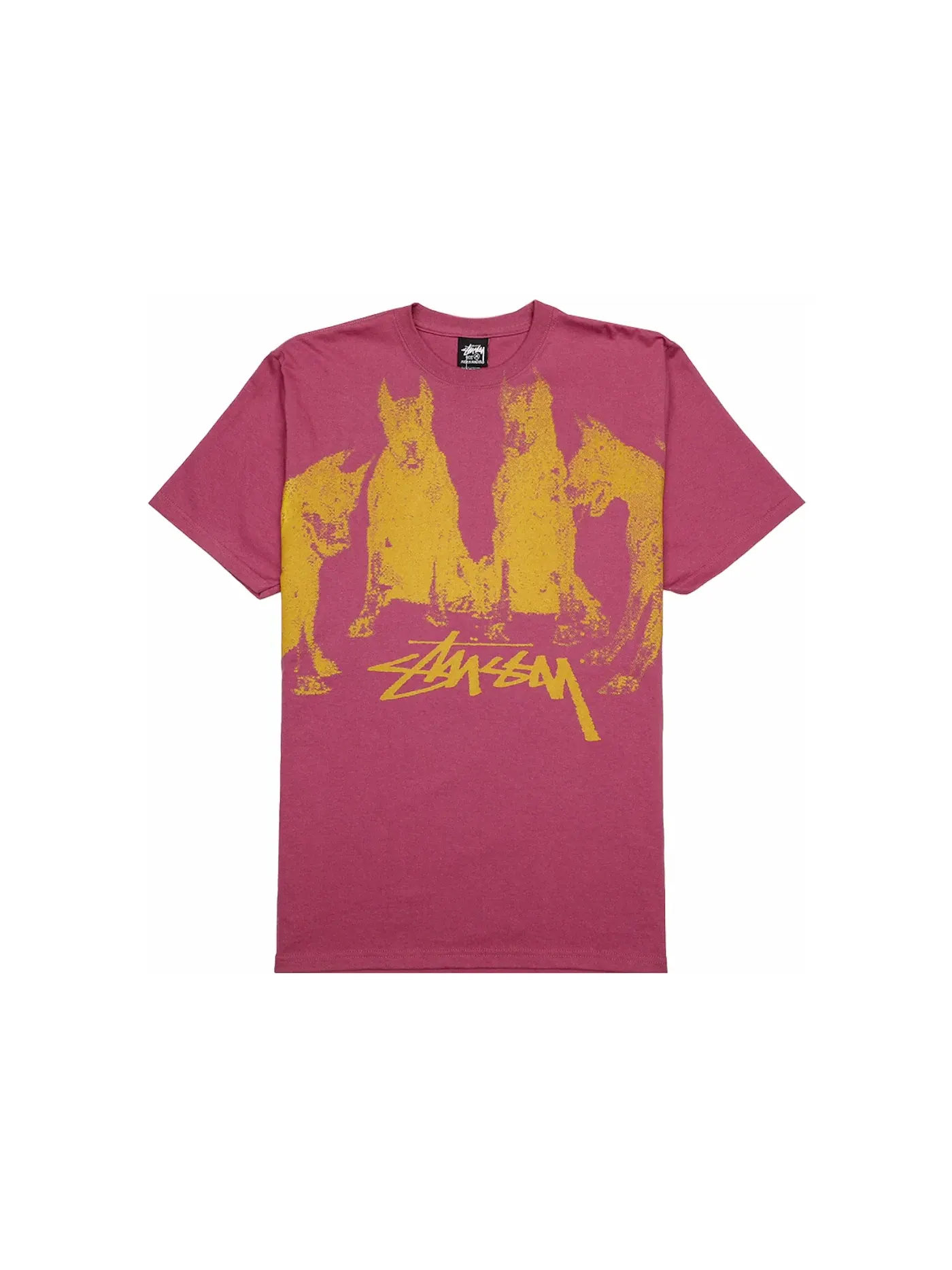 Мужская футболка с принтом Stussy Tee — изображение 1 из 1, фиолетовый