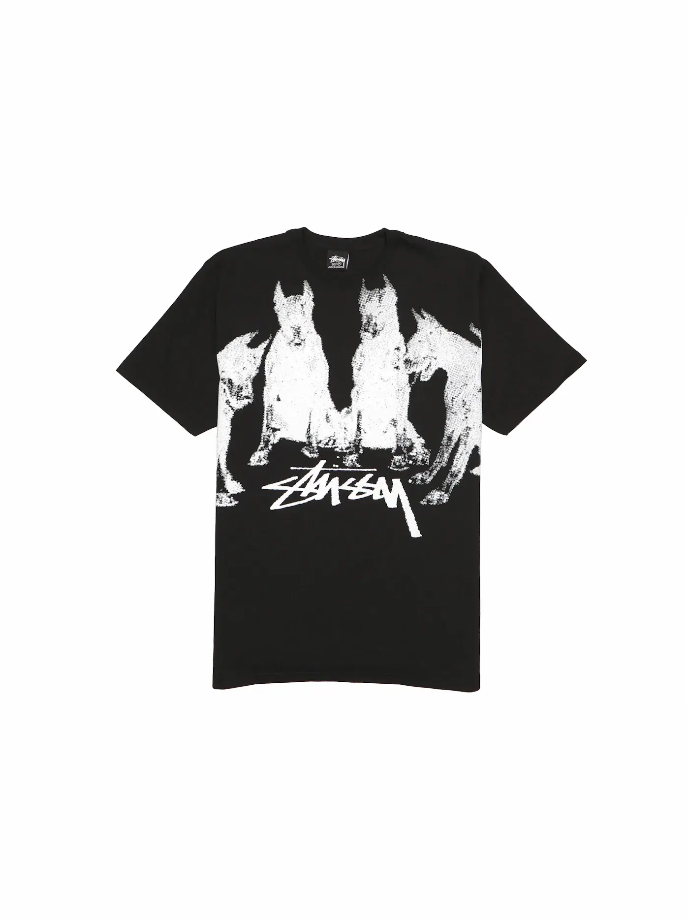 Мужская футболка с принтом Stussy Tee — изображение 1 из 2, черный