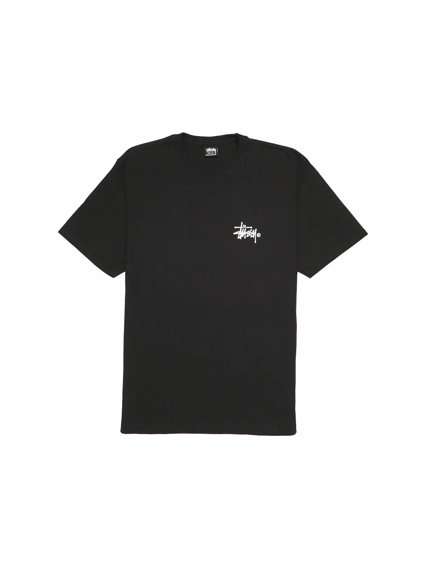 Мужская футболка с принтом Stussy Tee — изображение 2 из 2, черный