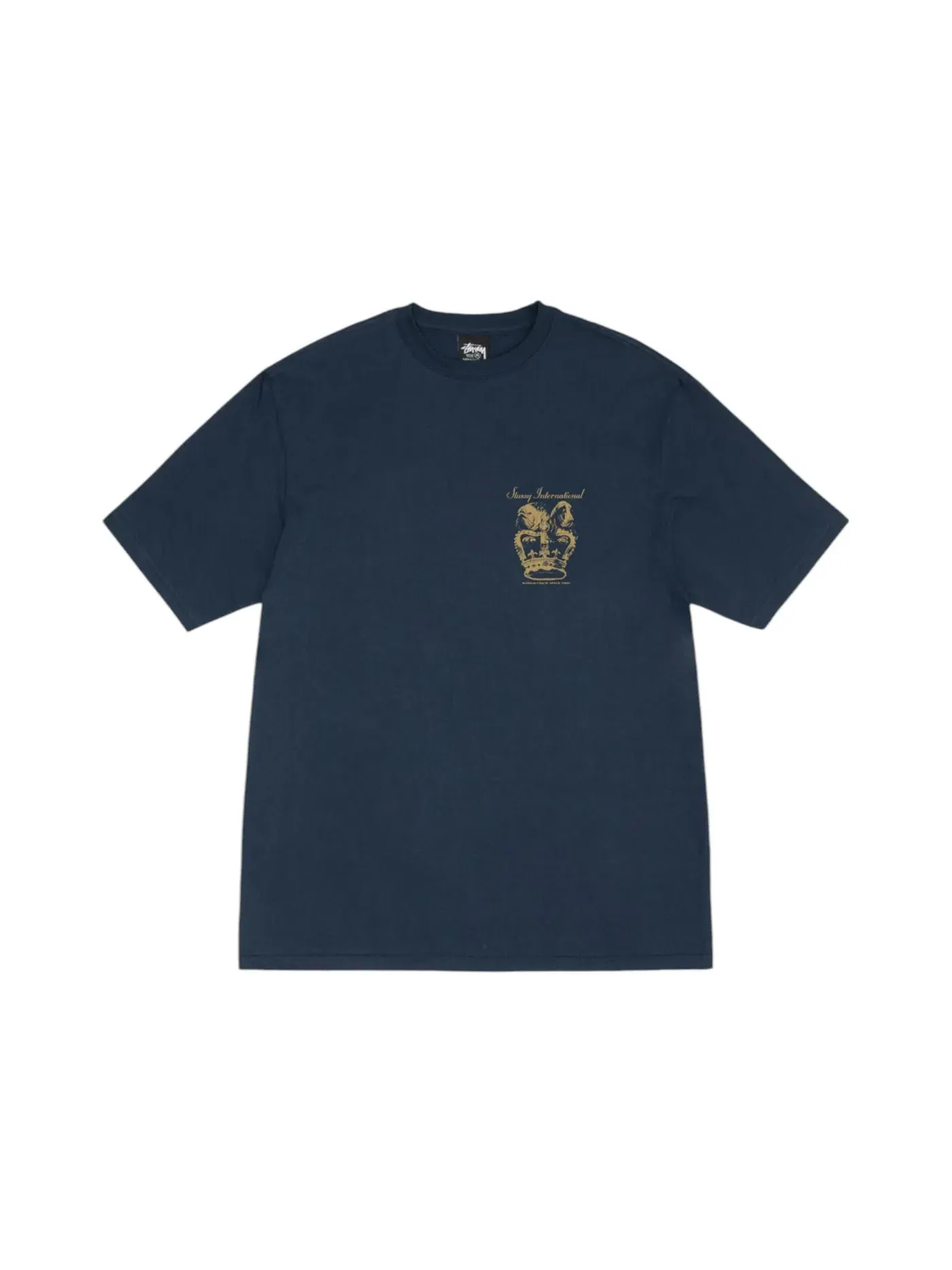 Мужская футболка с принтом Tee Stussy — изображение 2 из 2, темно-синий