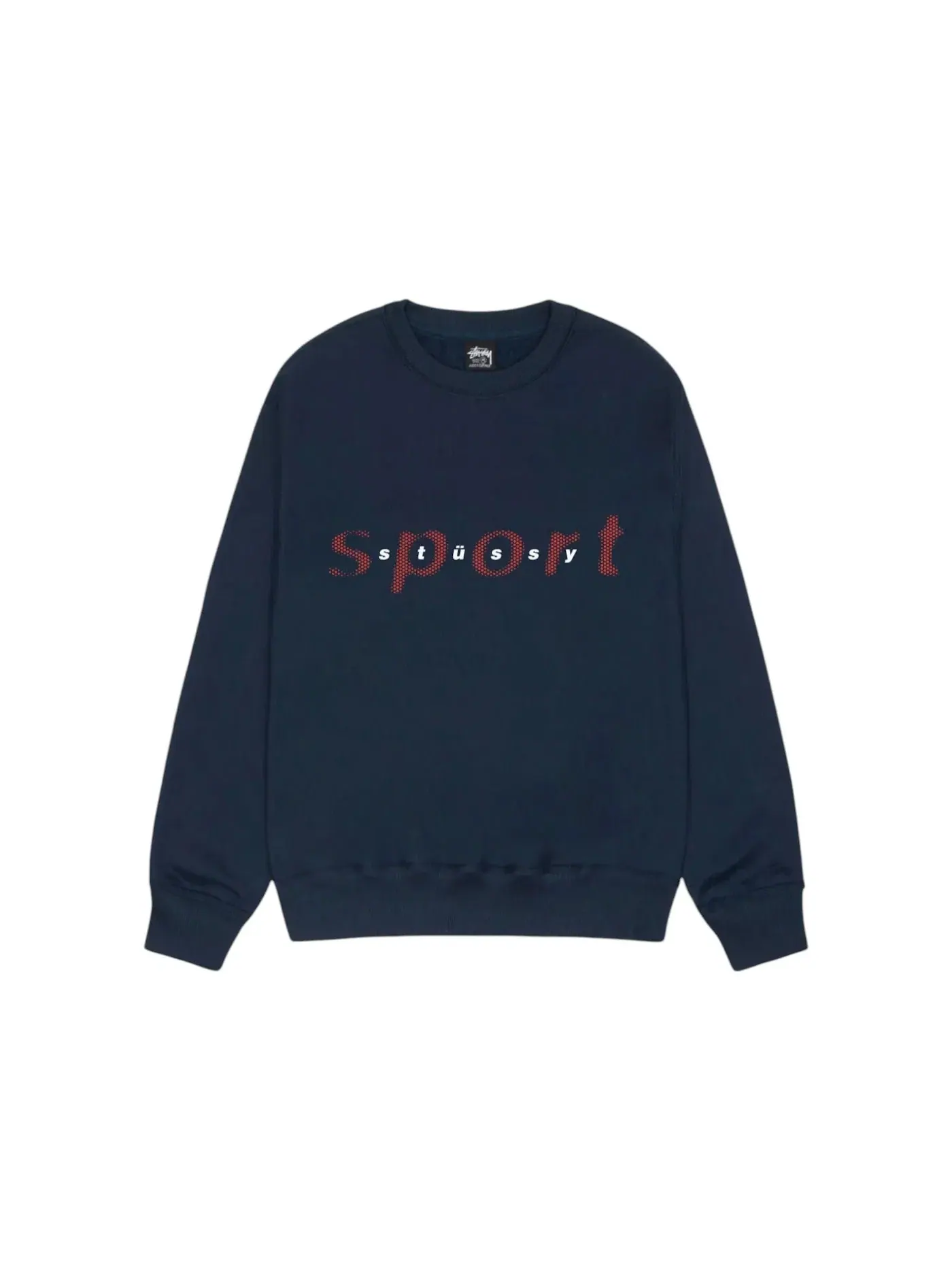 Мужской свитшот с принтом Dot Sport Stussy — изображение 1 из 2, темно-синий