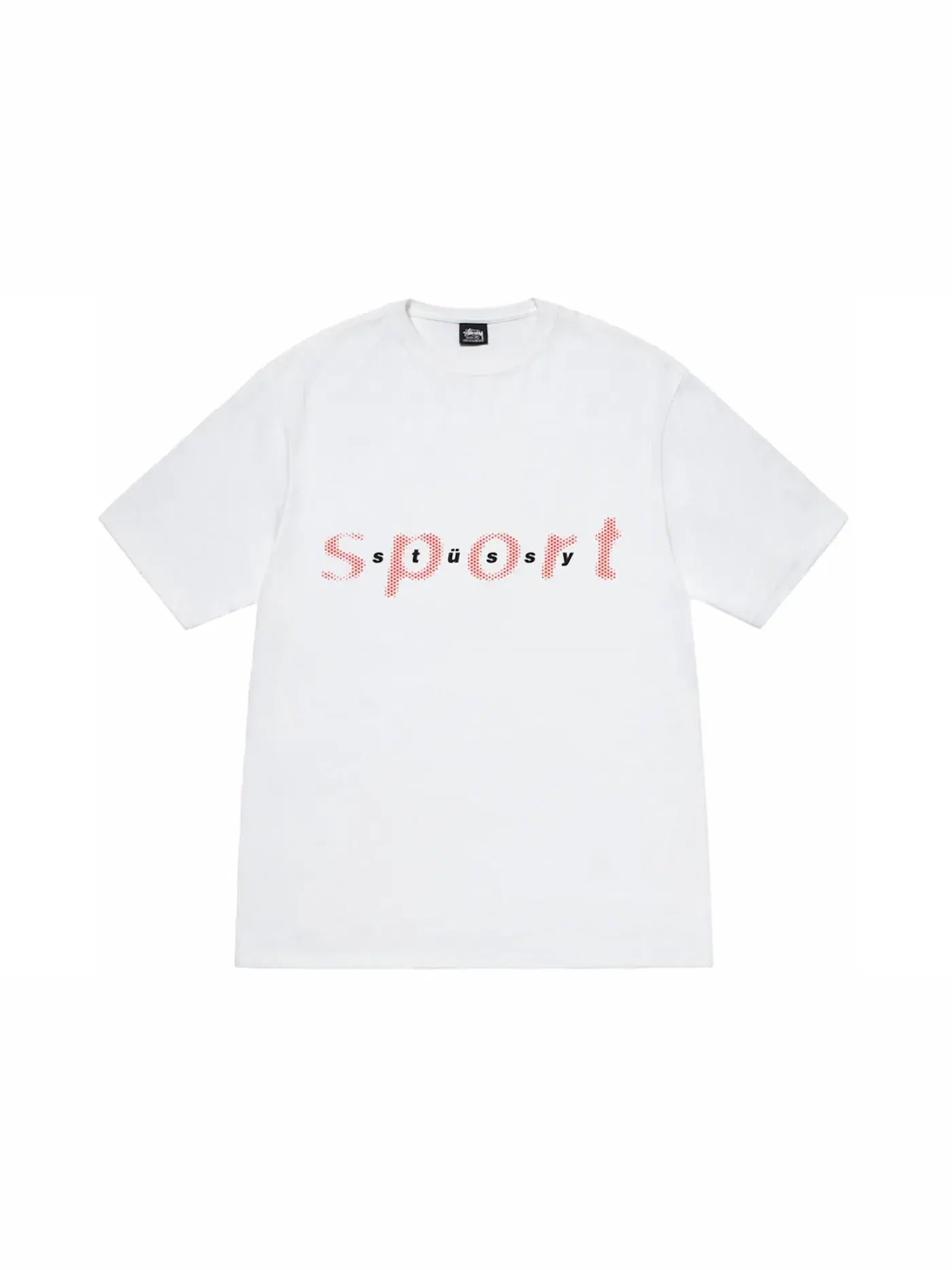 Мужская футболка с принтом Dot Sport Stussy — изображение 1 из 1, белый
