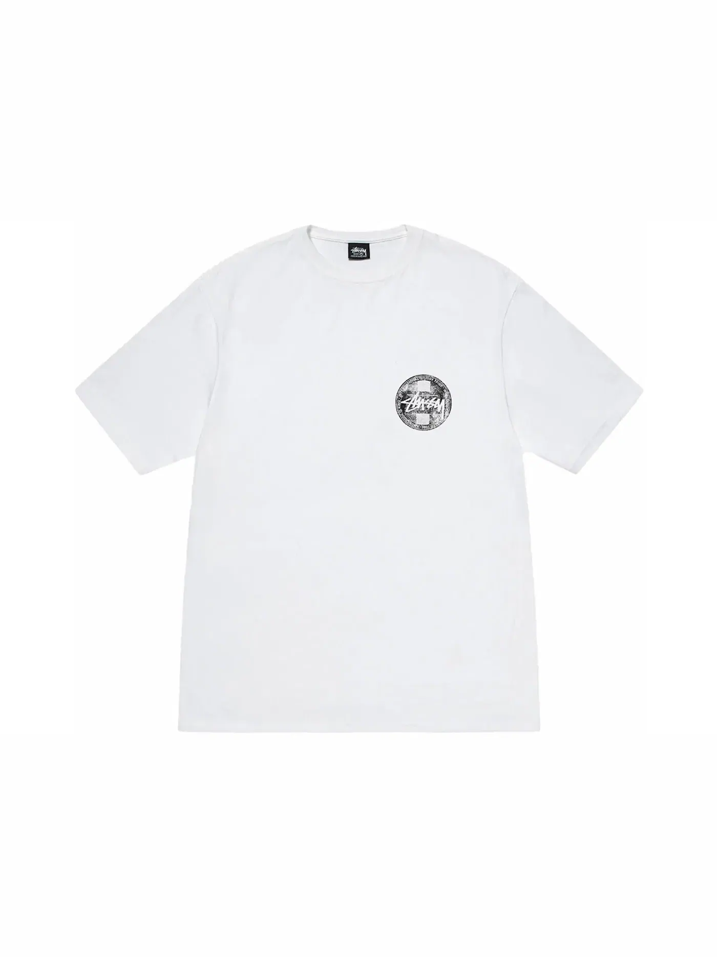 Мужская футболка с принтом Tee Stussy — изображение 2 из 2, белый