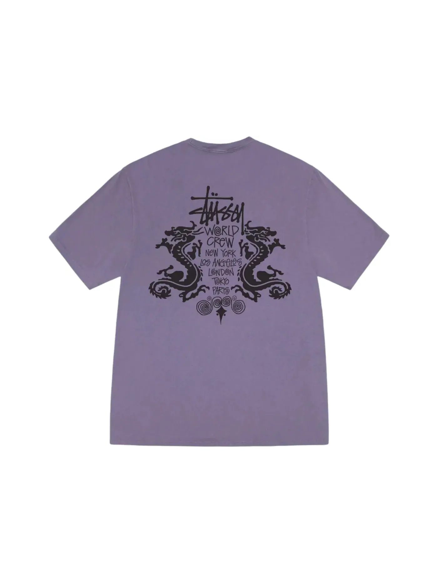 Мужская футболка с принтом Double Dragon Stussy — изображение 1 из 1, фиолетовый