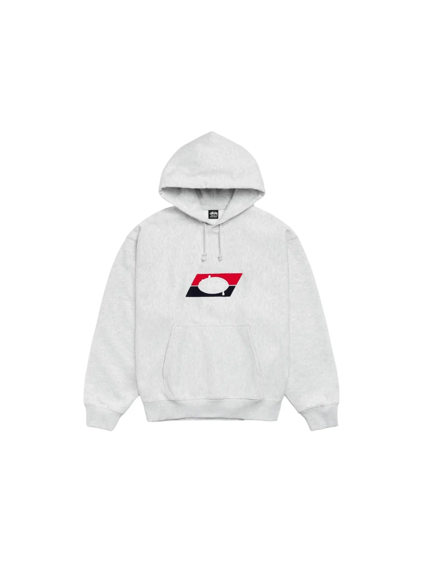 Мужская худи с вышивкой Double Stripe Stussy — изображение 1 из 2, пепельный вереск