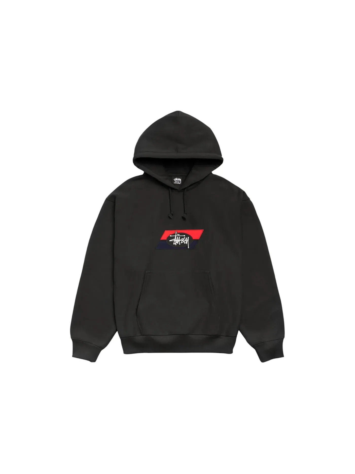 Мужской худи Stussy Double Stripe Embroidered — изображение 1 из 2, черный