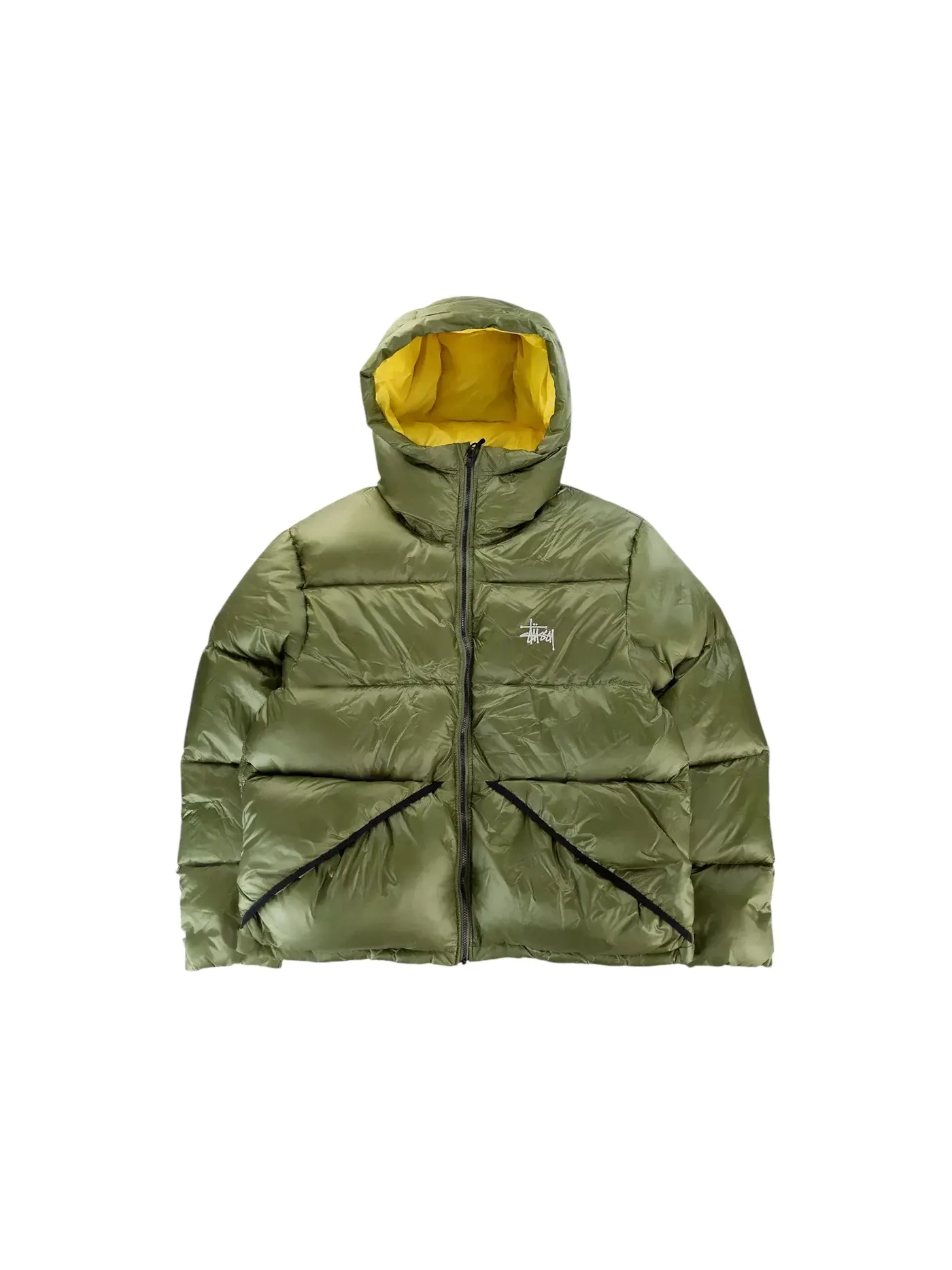 Мужская куртка-парка из микрорипстопа с наполнителем Down Micro Ripstop Parka Stussy — изображение 1 из 1, оливковый