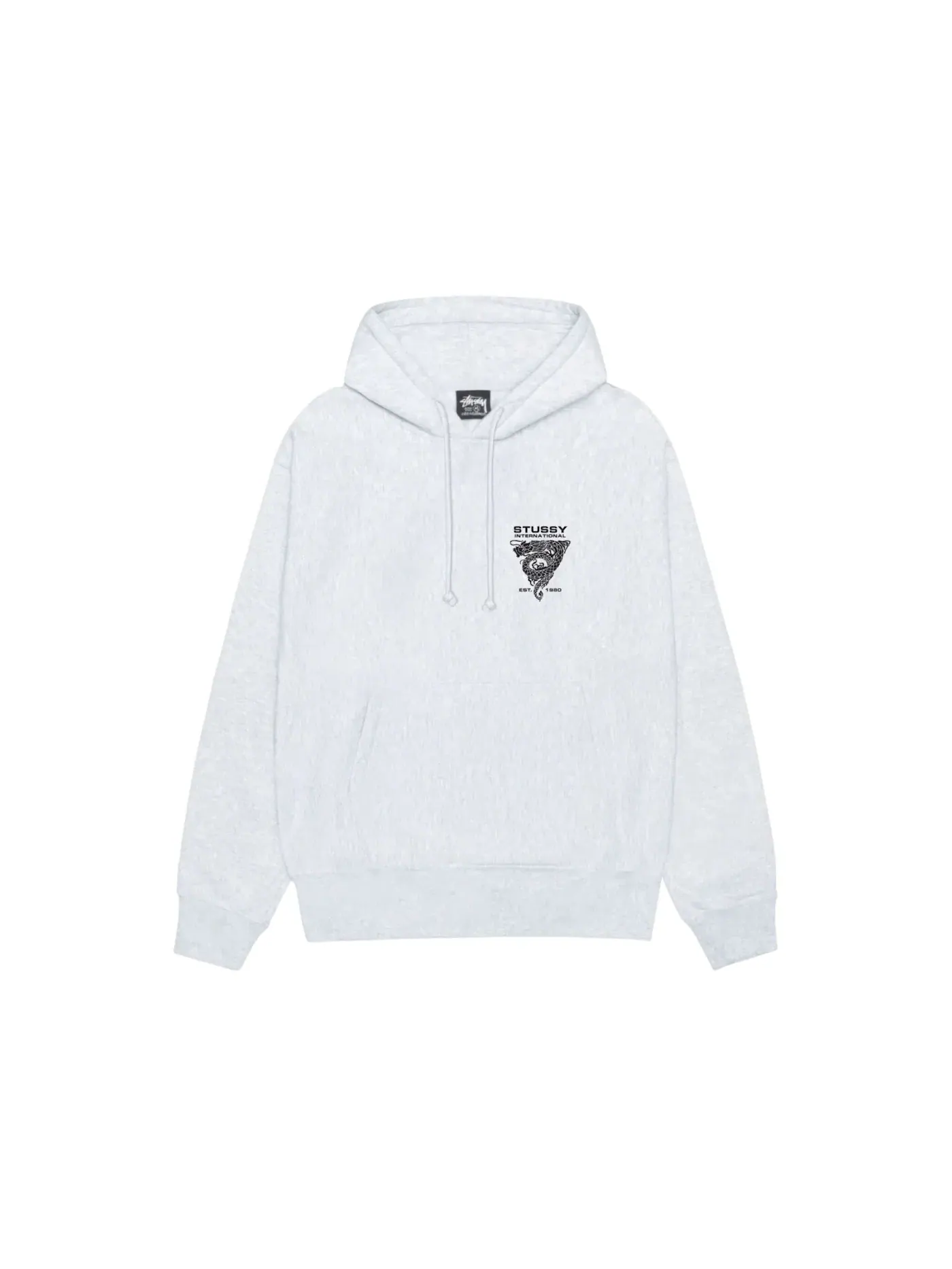 Мужской худи с принтом Dragon Stussy — изображение 1 из 2, пепельный вереск