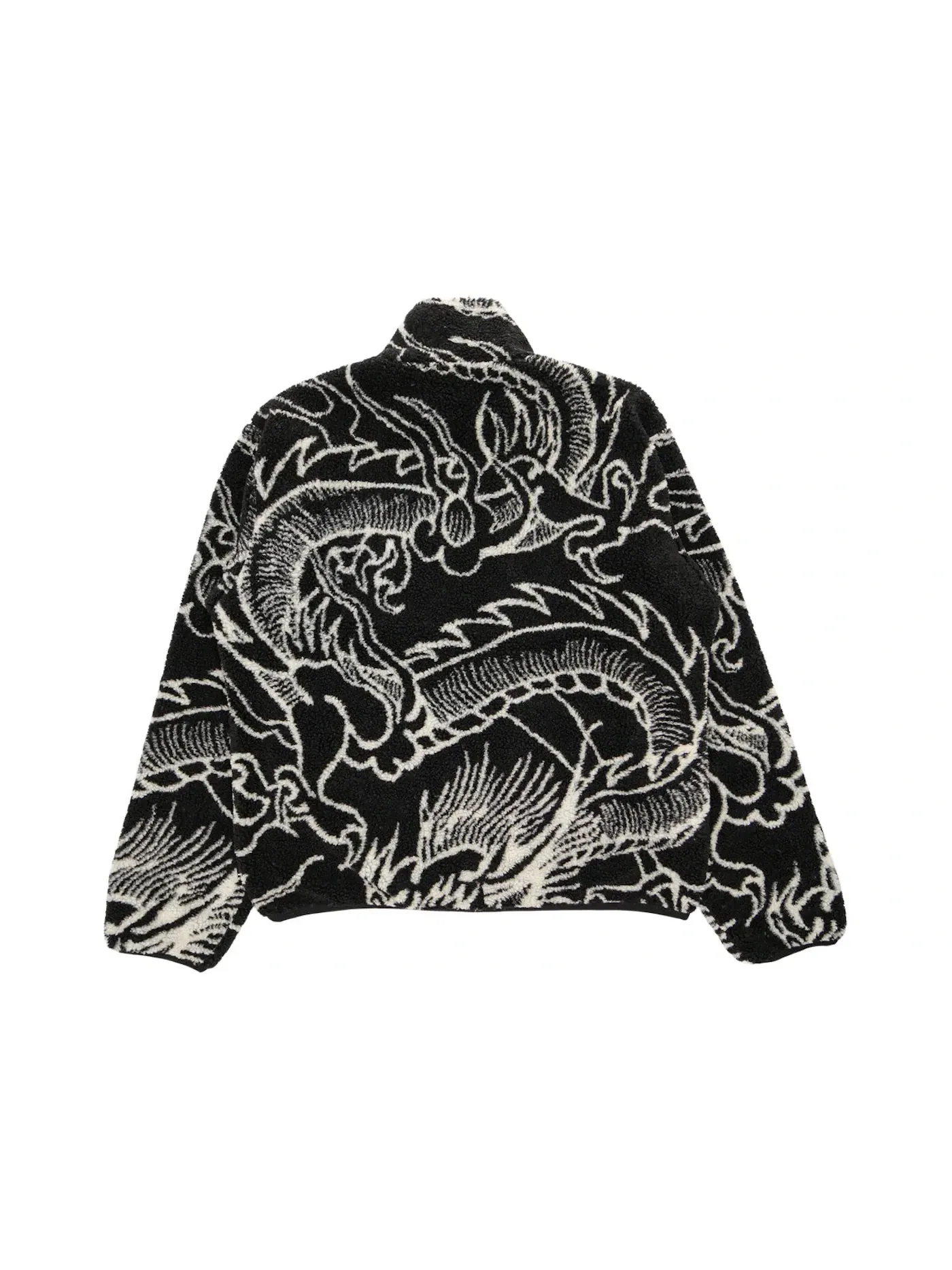 Мужская куртка из флиса с принтом Dragon Sherpa Stussy — изображение 2 из 3, черный