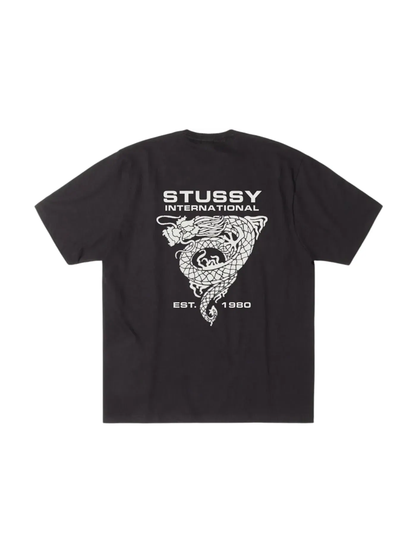 Мужская футболка с принтом Stussy Tee — изображение 2 из 2, черный