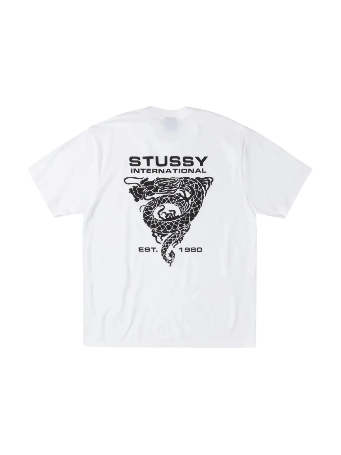 Мужская футболка с принтом Dragon Tee Stussy — изображение 2 из 2, белый